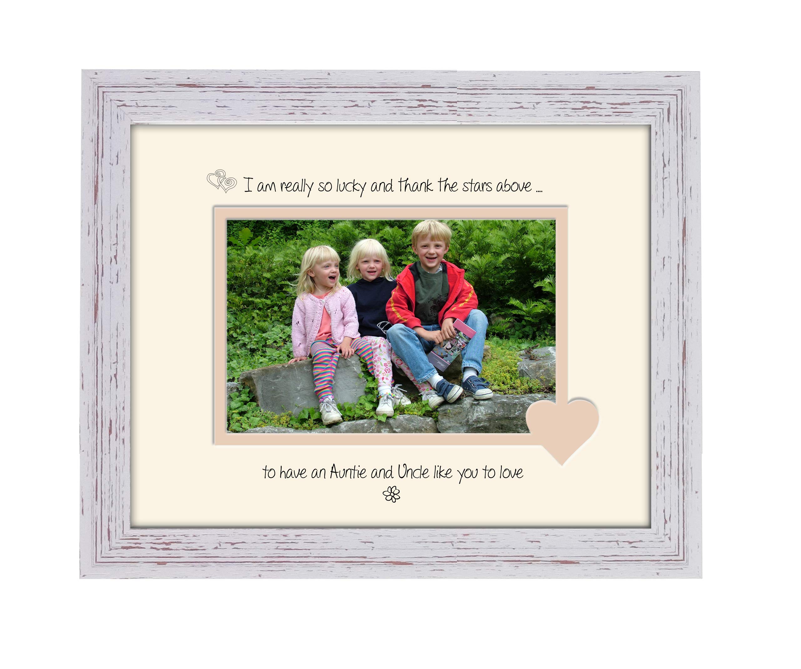Photos In A Word Shabby Chic Frame Cream Mount Beige Inside Auntie And Uncle Photo Frame Thank The Stars Above Personalised Double Mounted Quality Gift (Shabby Chic Frame Cream Mount Beige Inside)