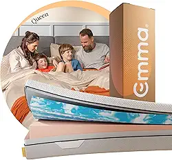 Colchão Queen Emma Duo Comfort - 10 anos de garantia, conforto ortopédico dupla face -158x198cm