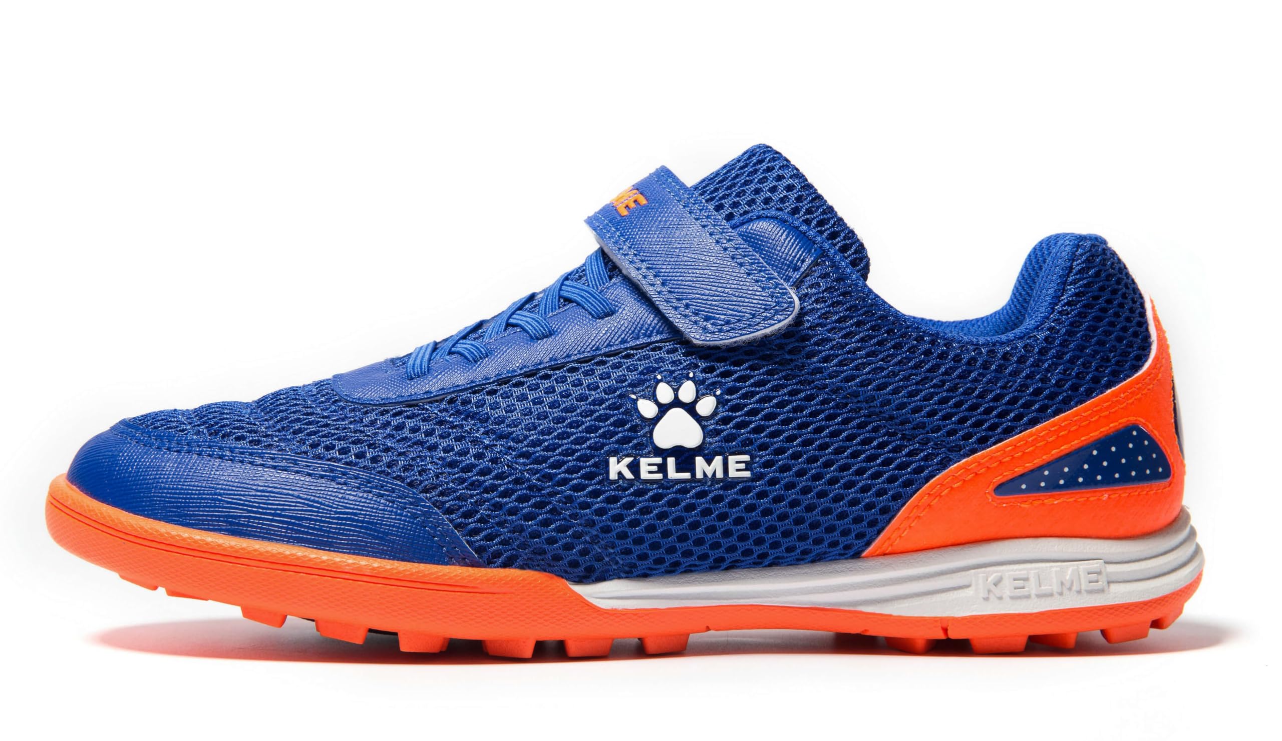KELME Laceless Soccer Cleats Youth and Kids – Futsal or Turf Soccer Shoes for Boys/Girls – Indoor or Outdoor Football Boots (Blue, 3)