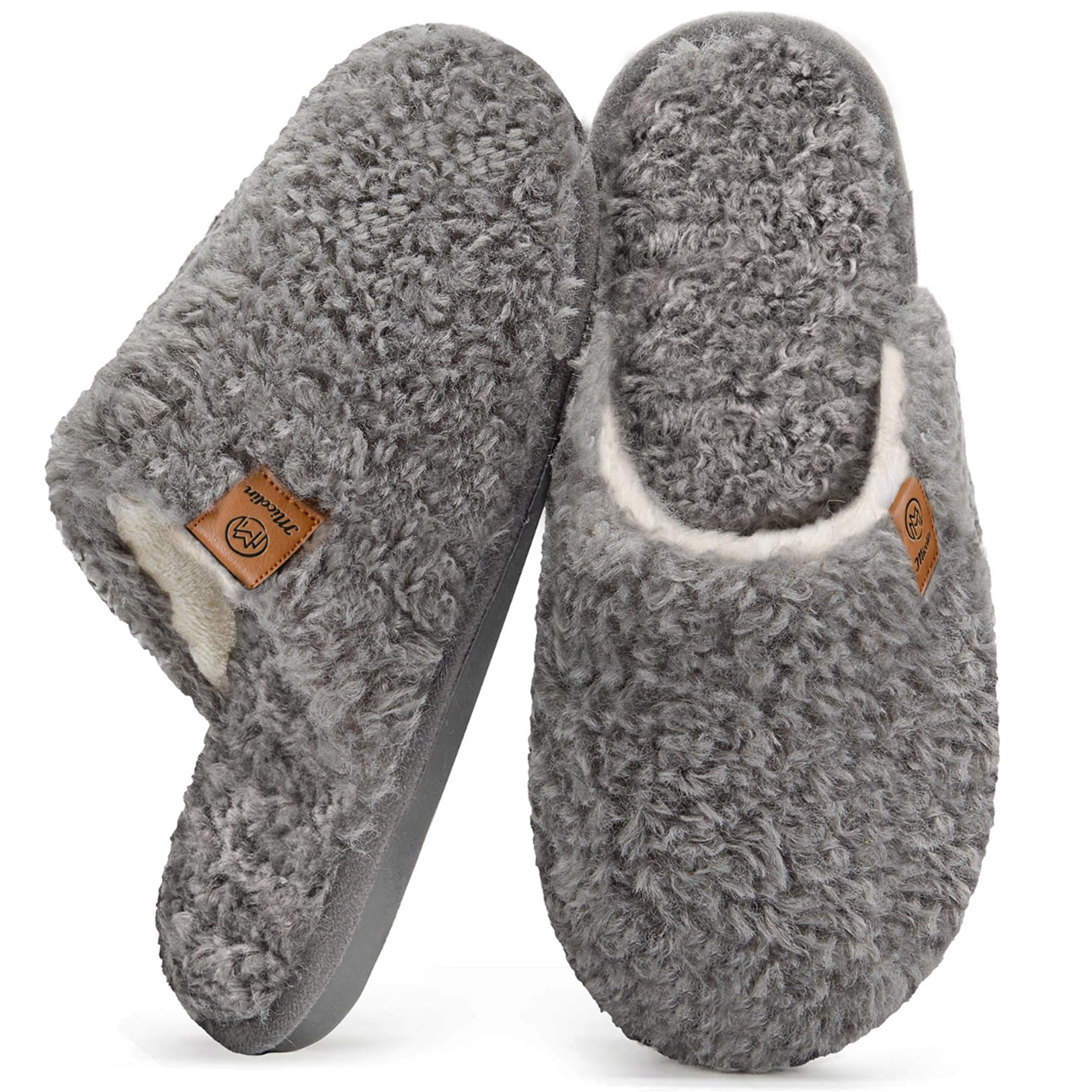 Misolin Hausschuhe Damen Herren Winter Wärme Pantoffeln With Memory Foam Plüsch Weiche Flache Antirutsch Bequeme Slippers Indoor Outdoor