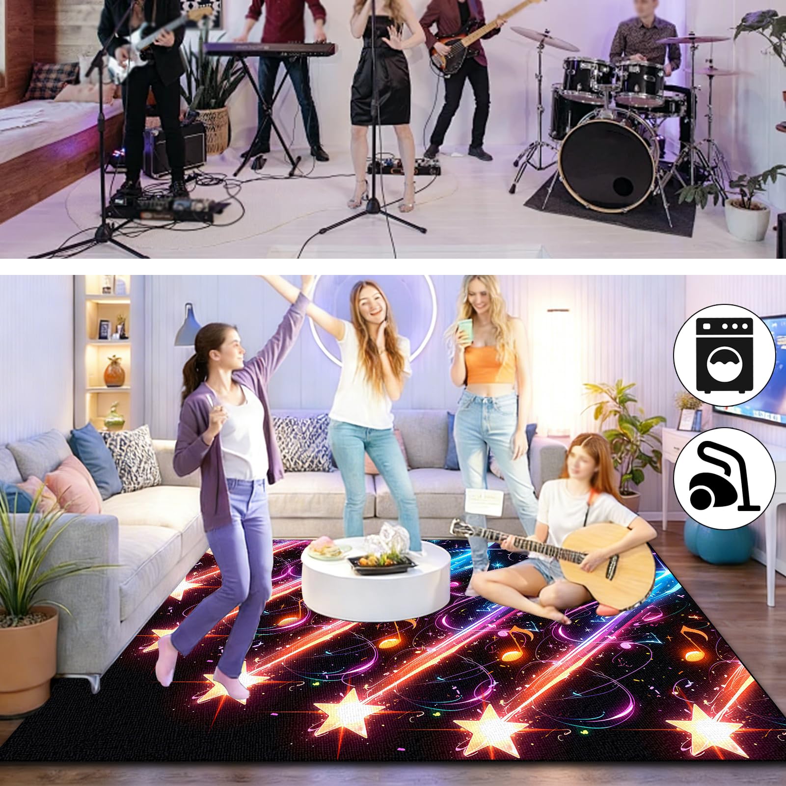Schlagzeugteppich Professioneller Trommel Teppiche Schallschutzmatte rutschfeste Drum Matte für Akustik Schlagzeug Bass Drum Elektronisch Snare, Schalldichte Drumteppich für Schlagzeuger 180 x 150 cm