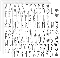 Vista 8 de Calcomanías de letras del alfabeto con purpurina, 800 piezas, 10 hojas, calcomanías autoadhesivas de números del alfabeto, calcomanías