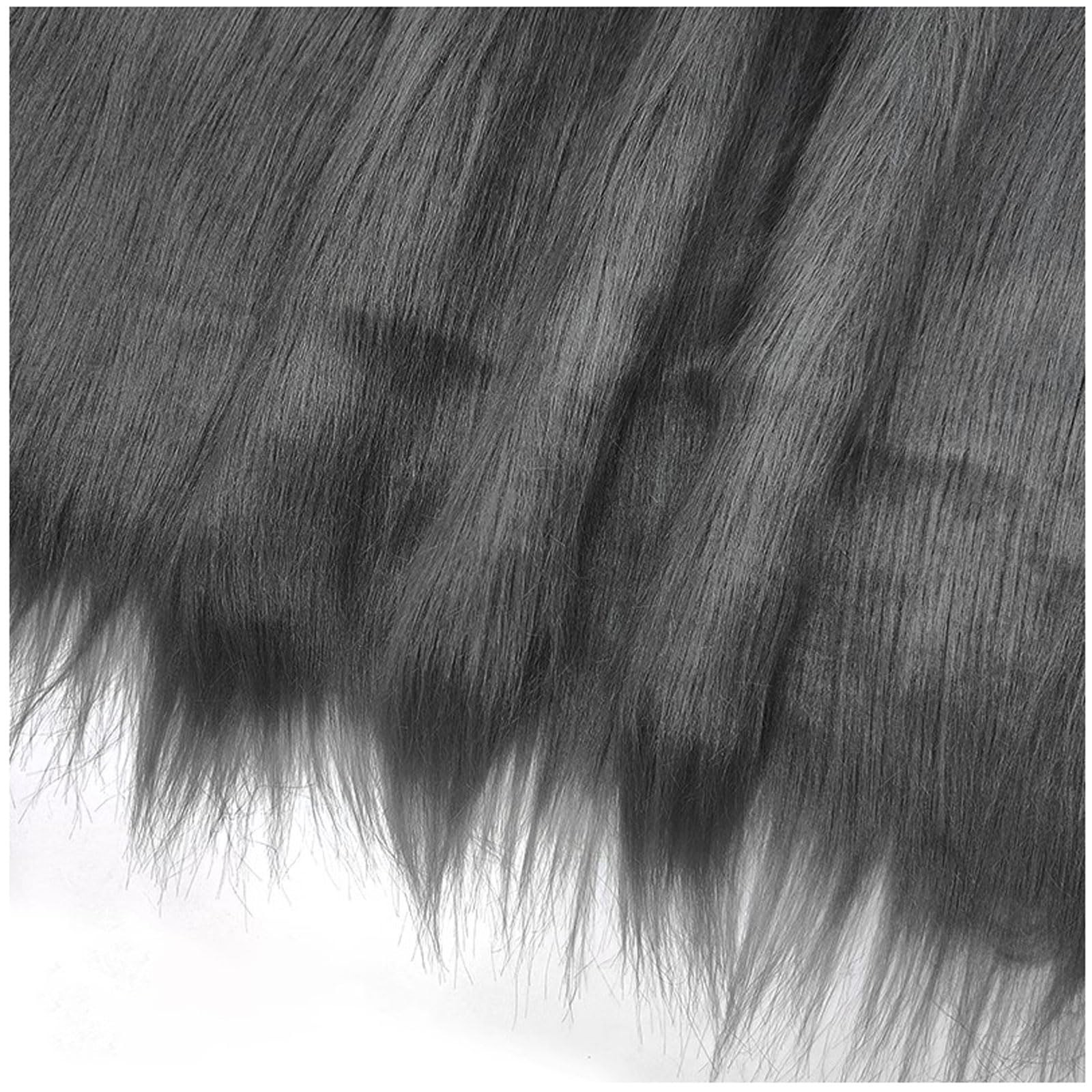 YZRXD Shaggy Faux Fur Fabric Long Pile Fluffy Fake Fur Luxury Craft Material 180cm(70inch) Wide for Gnomes, Sewing, Costumes, Fursuits, Decorations(Size:1.8x1m(70x39in),Color:dark grey)