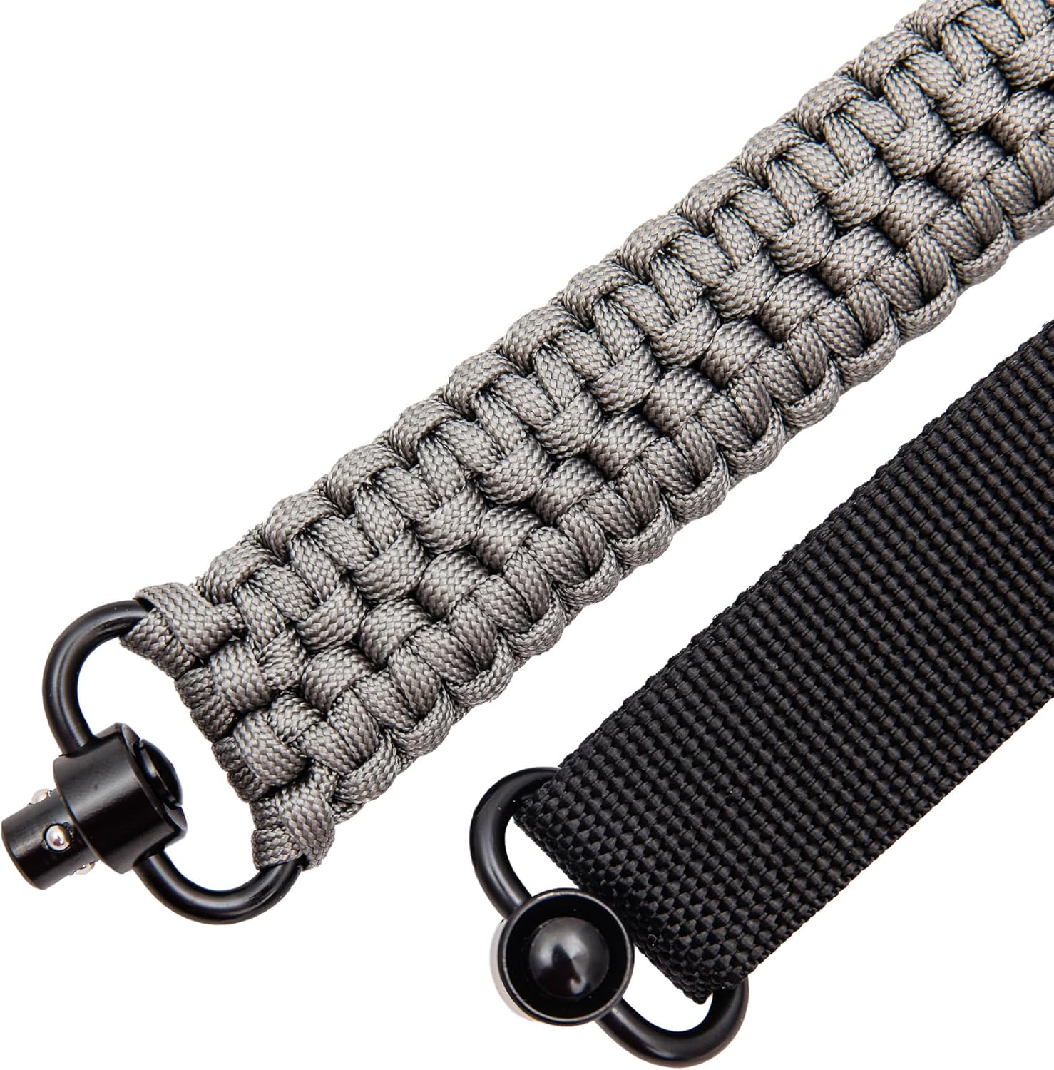 TLO Outdoors Paracord Rifle Sling with Quick Detach (QD) Swivels | ONLY Fits Guns, Shotguns, Crossbows with QD Mount Receiver/Sockets | Extra Wide, No-Slip Adjustable 2-Point Strap