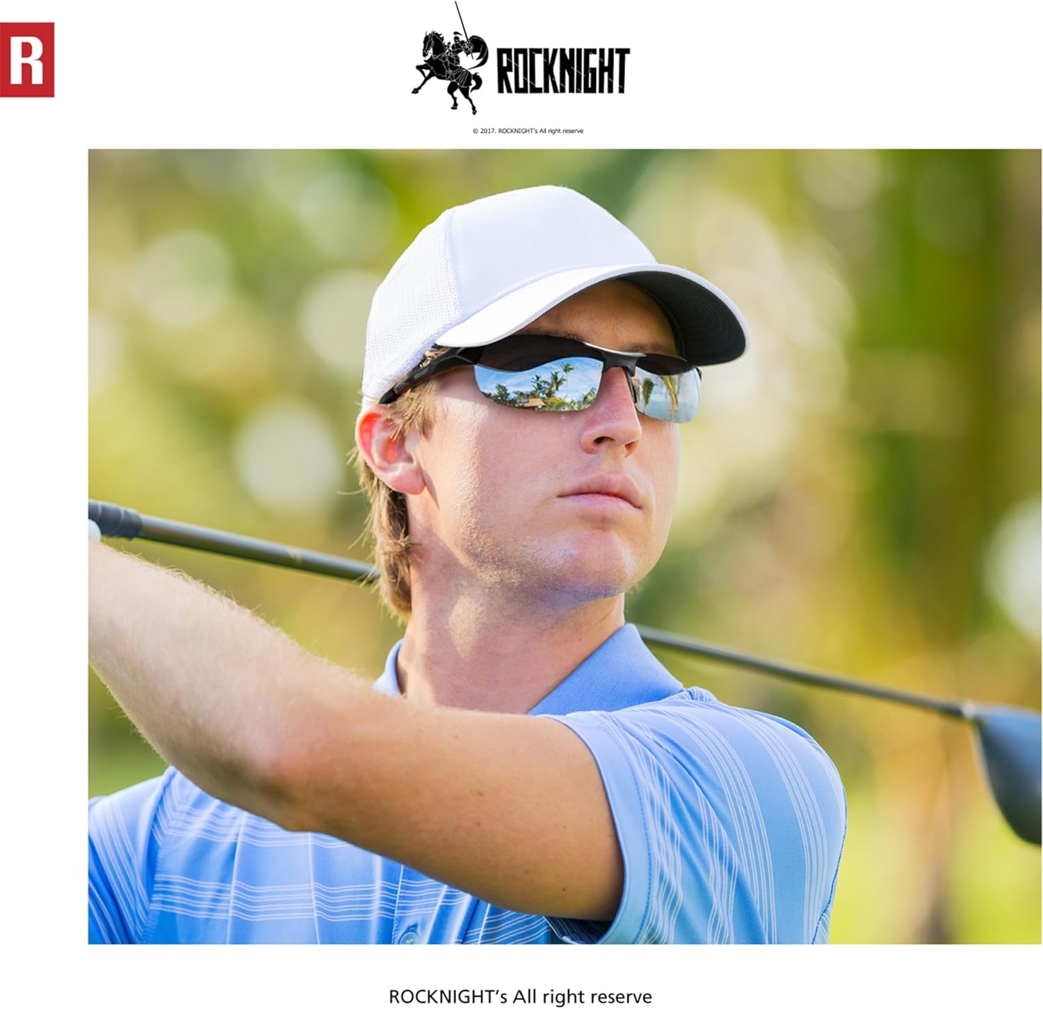 ROCKNIGHT Driving HD Polarized UV400 Protection Ultra light Al-Mg Golf Fishing Outdoor Sunglasses - Image 2