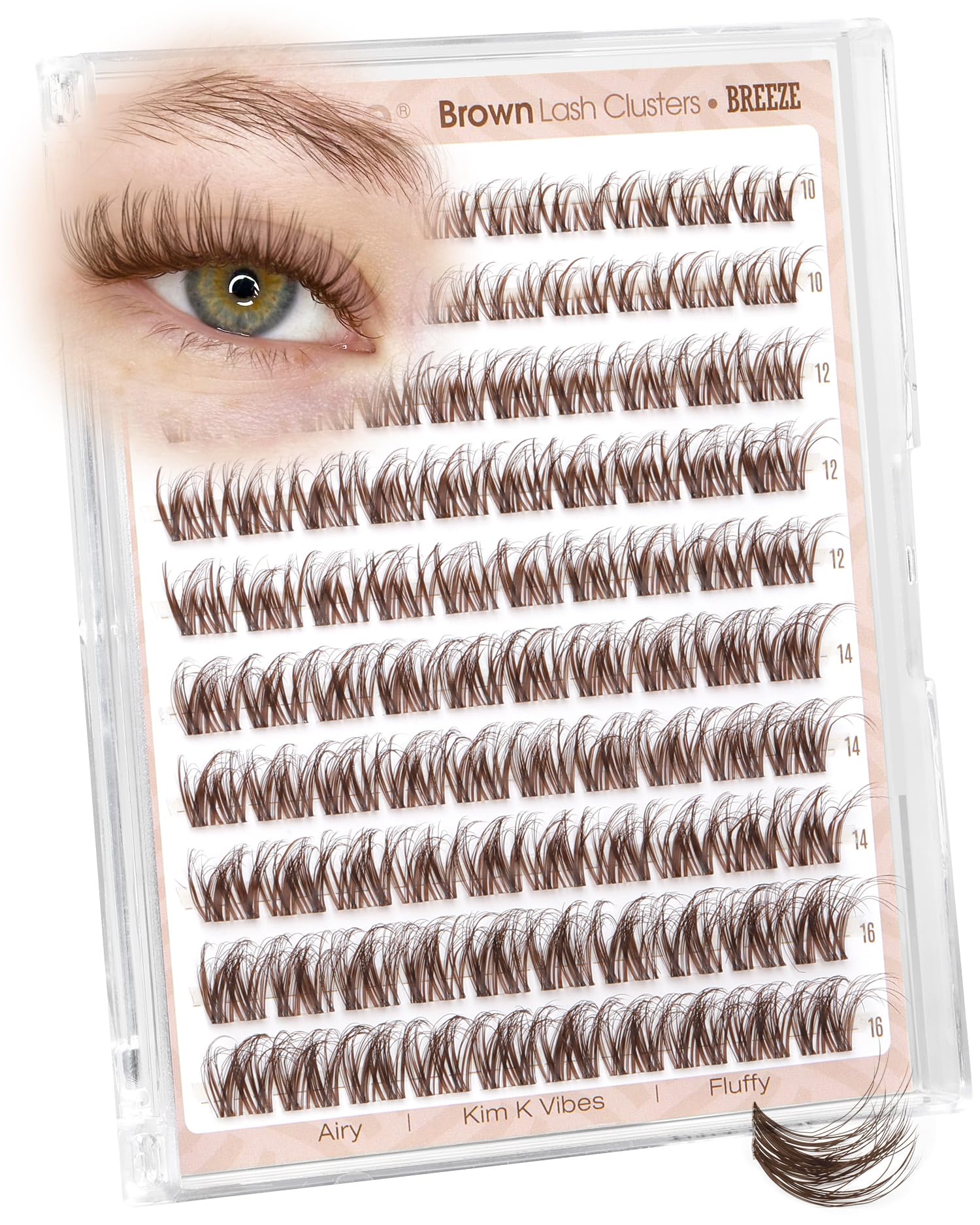 Photo 1 of Mavphnee Spider Lash Clusters - Brown Eyelash Extensions