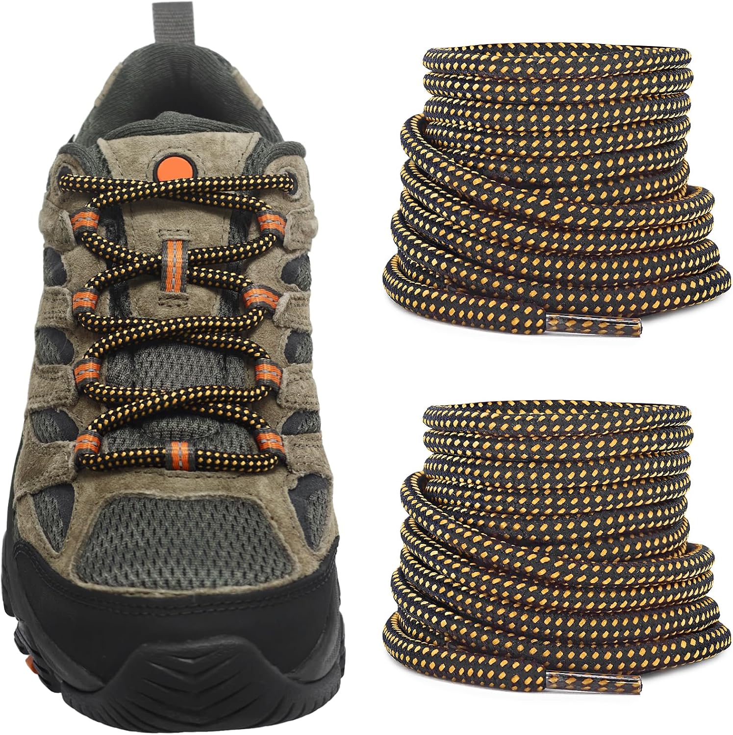 Shoelaces for Merrell Moab 3/Mid Boot, 13/64''(5mm) Boot Round Shoe Laces Strings Replacement Laces for Hiking Shoes