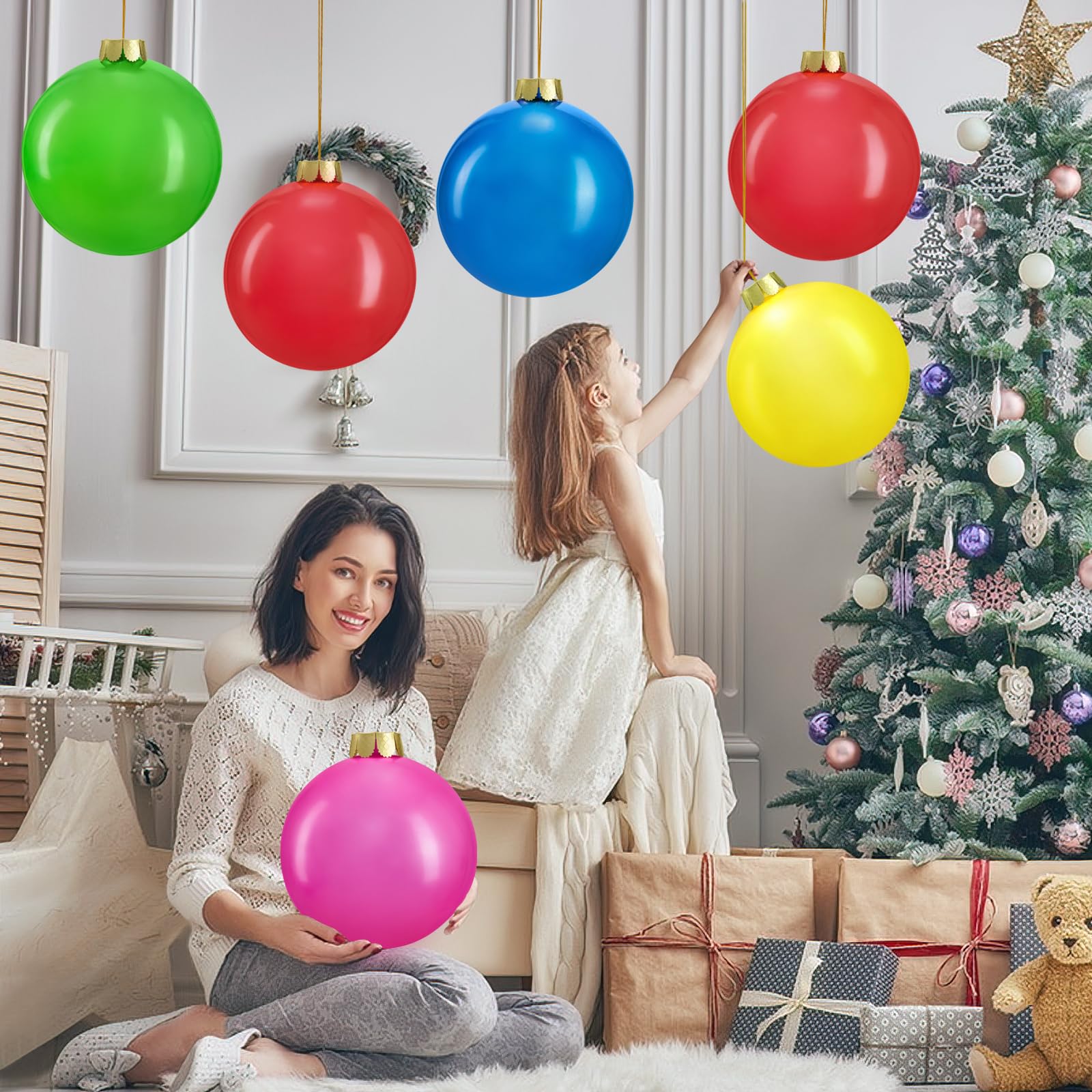 Decorazioni natalizie gonfiabili, 10 pezzi, decorazioni natalizie per esterni, decorazioni natalizie per porta d'ingresso, cortile, albero di Natale, decorazioni per interni per Capodanno