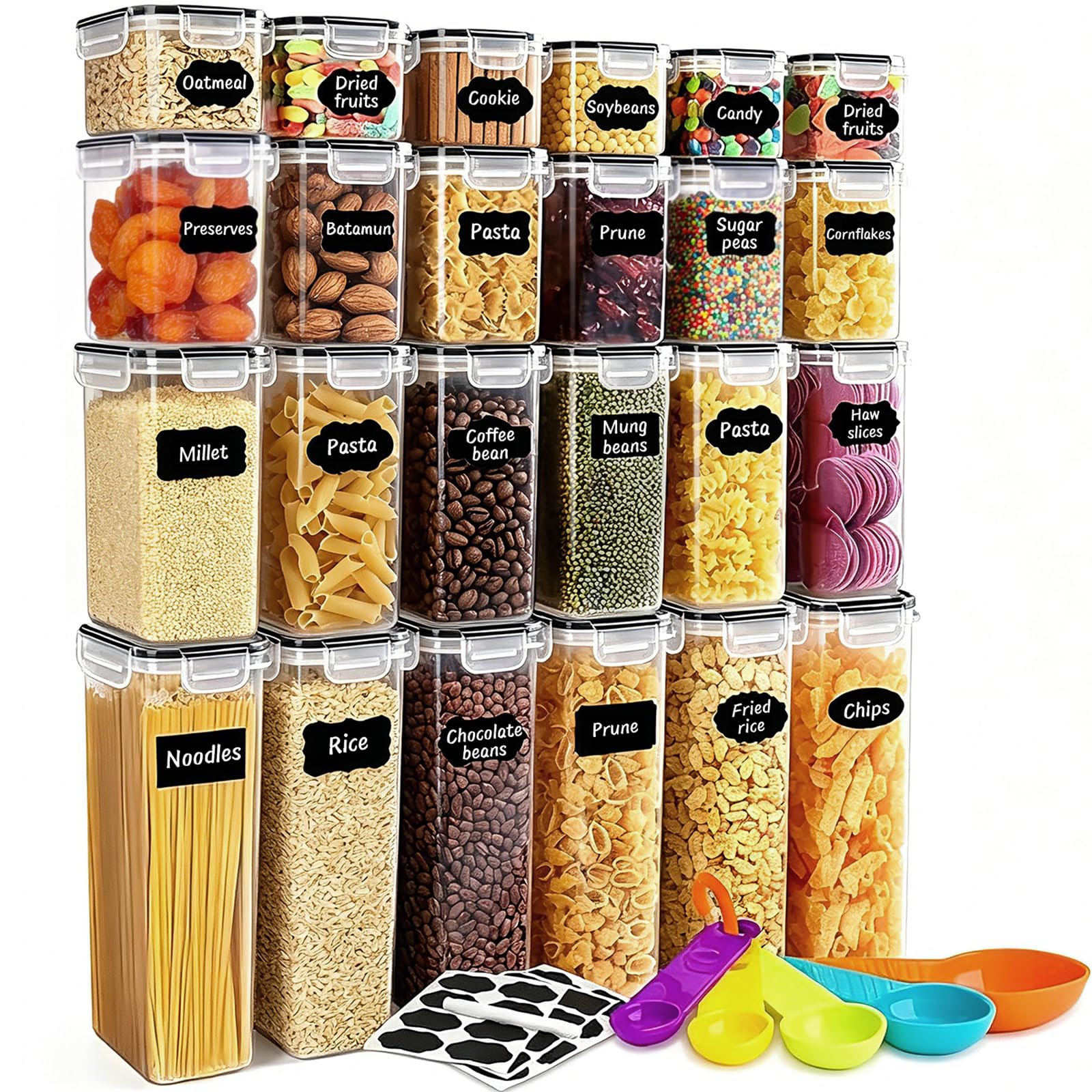 stusgo 24 Pack Airtight Food Storage Containers