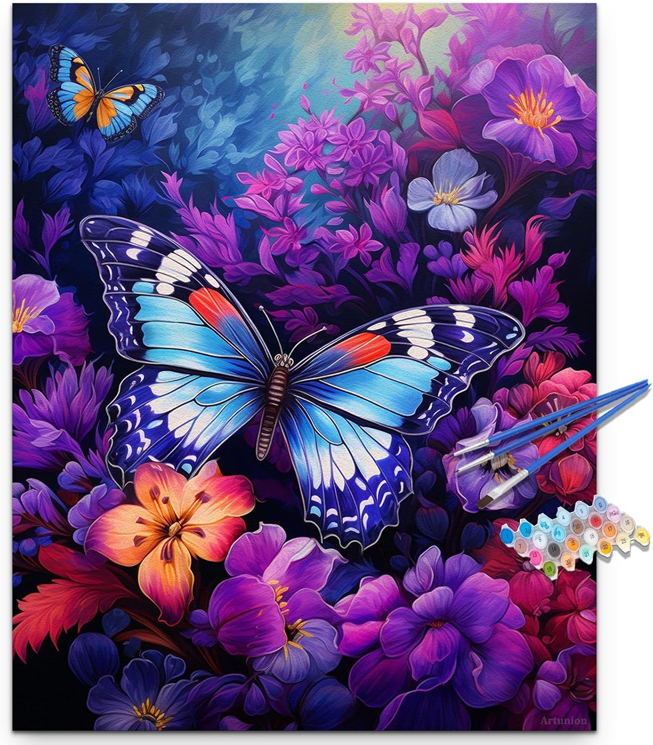 Amazon.com: Artunion Butterfly Paint by Numbers Kit for Adults,Purple ...