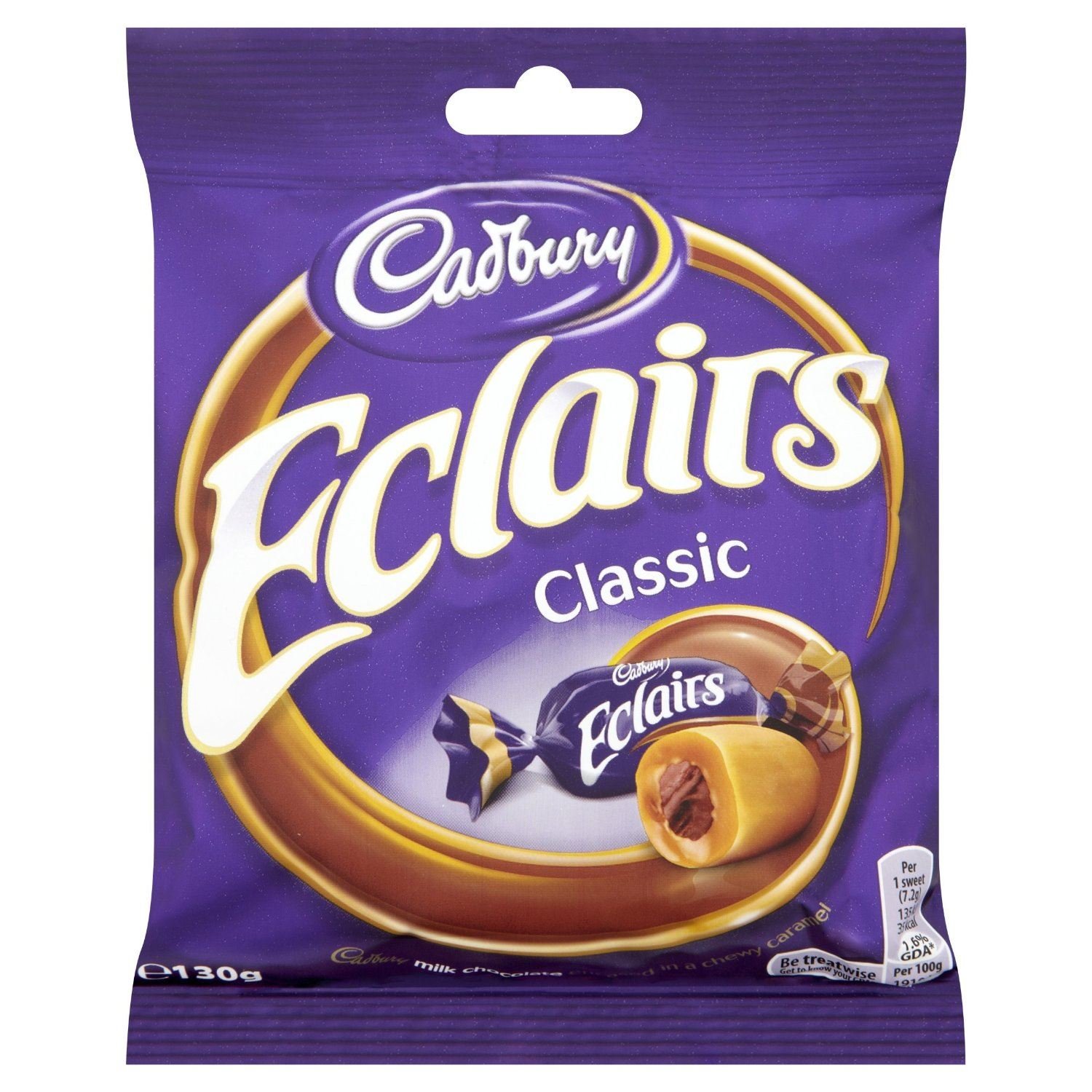 Cadbury Eclairs - Bolsita de chocolatinas - 130 g - Pack de 6 unidades
