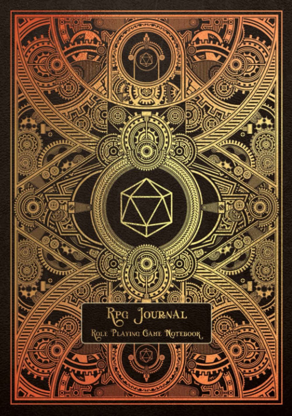 RPG Journal Mixed Paper: Ruled, Graph, Hexagon and Dot Grid | Role Playing Game Companion Gold Steampunk Engine      Hardcover – November 20, 2021