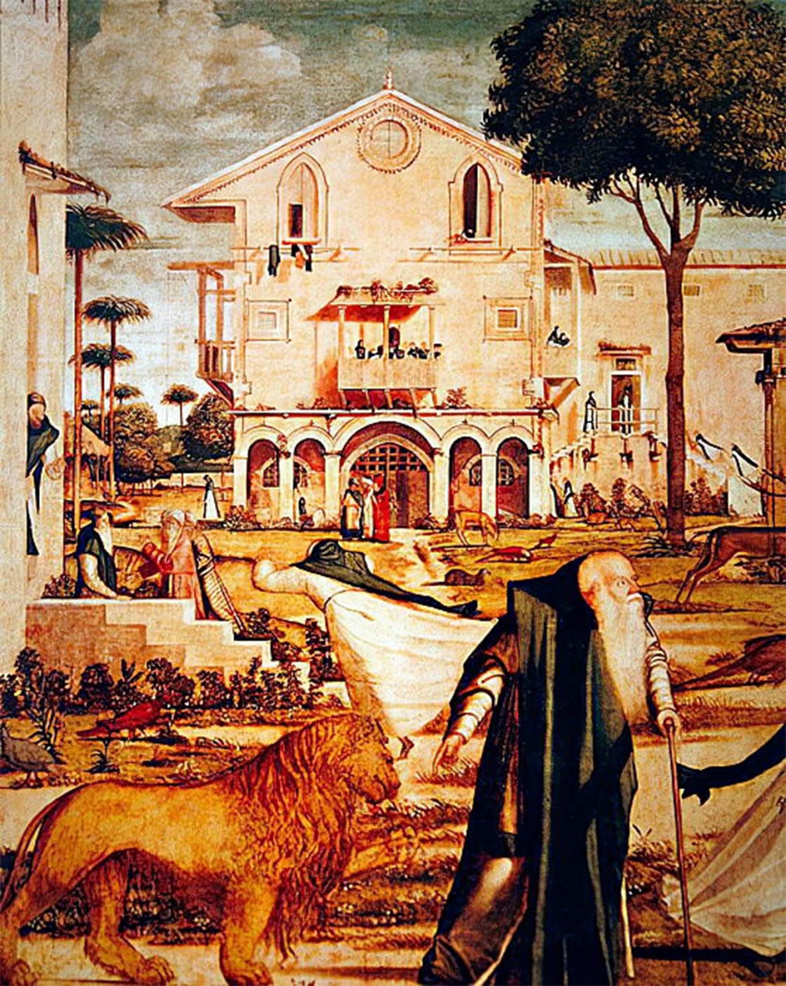 SERENDIPITP Aesthetic Poster Photo Wall Print Retro Picture Detail of St Taming the Lion by Vittore Carpaccio Modern Wall Artwork for Home Decor 60x90cm