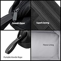 Vista 6 de Estuche de transporte portátil para Dyson Airwrap Styler/Shark Flexstyle y secador de pelo supersónico, impermeable, antiarañazos, bolsa Negro