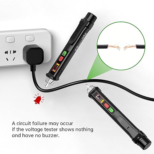 Miniatura 4 de Probador de voltaje con pantalla LED,Doble rango 12-1000V48-1000V,Alarma de zumbador,Linterna,Probador de voltaje sin contacto, estándares de