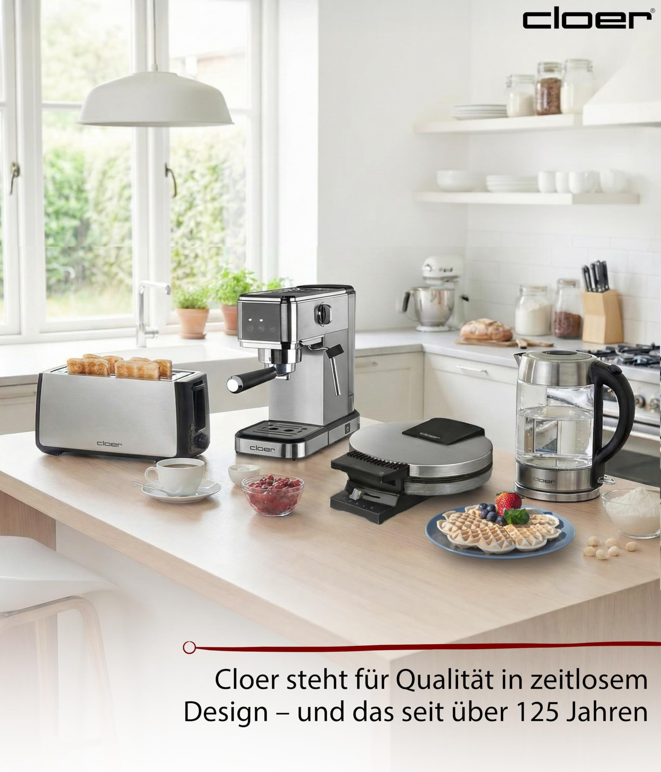 Cloer 5829 Espressomaschine 20 Bar 1350W 1 Liter Wassertank