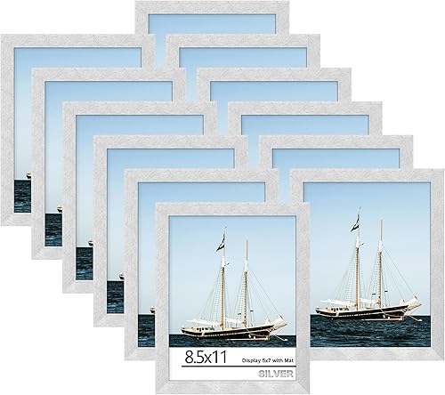 Miniatura 46 de Picrit - Juego de 12 portarretratos de 5 x 7 pulgadas para colgar en la pared o exhibir sobre una mesa, para fotos de 4 x 6 con paspartú o 5 x 7