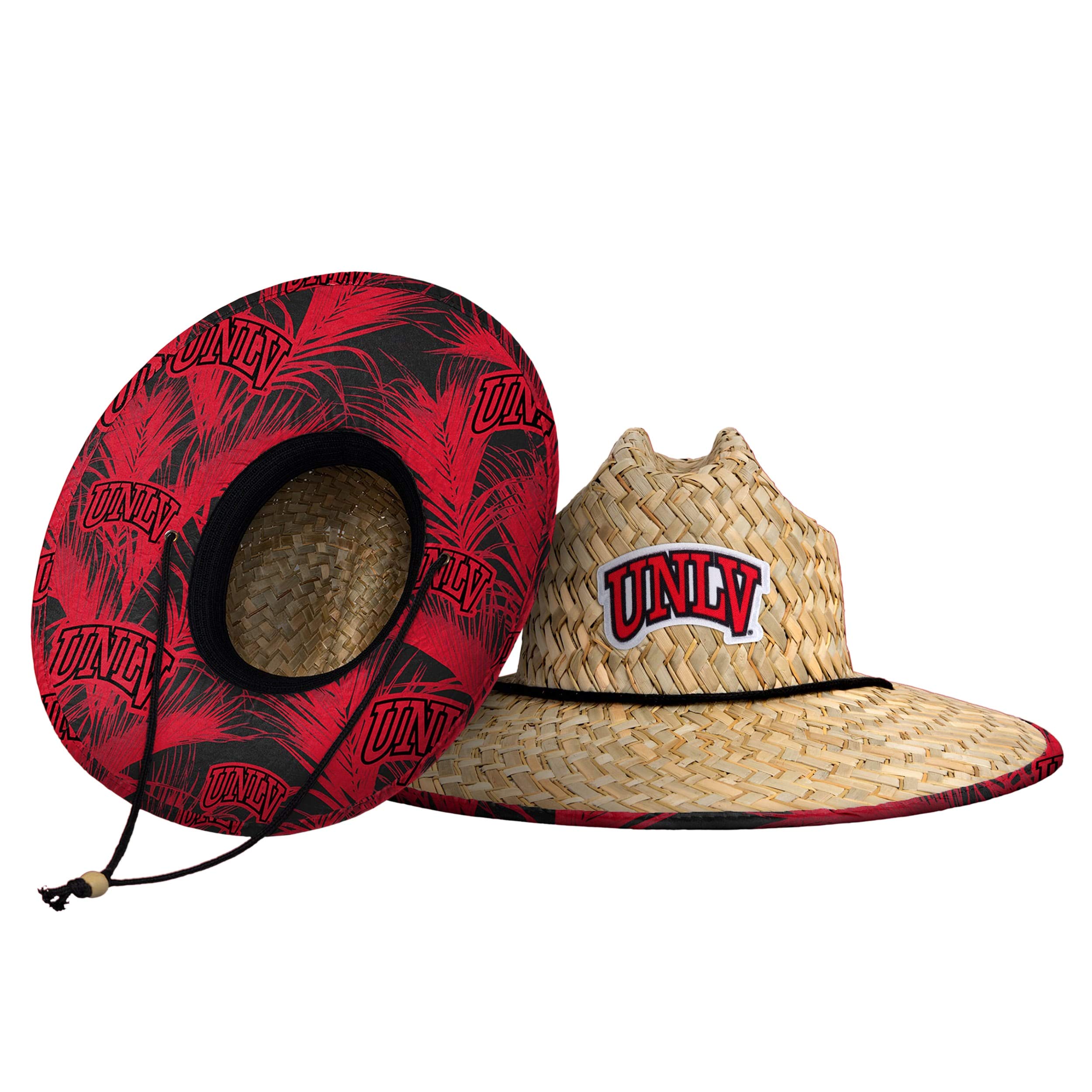 FOCO Men's NCAA College Team Logo Floral Straw Sun Hat