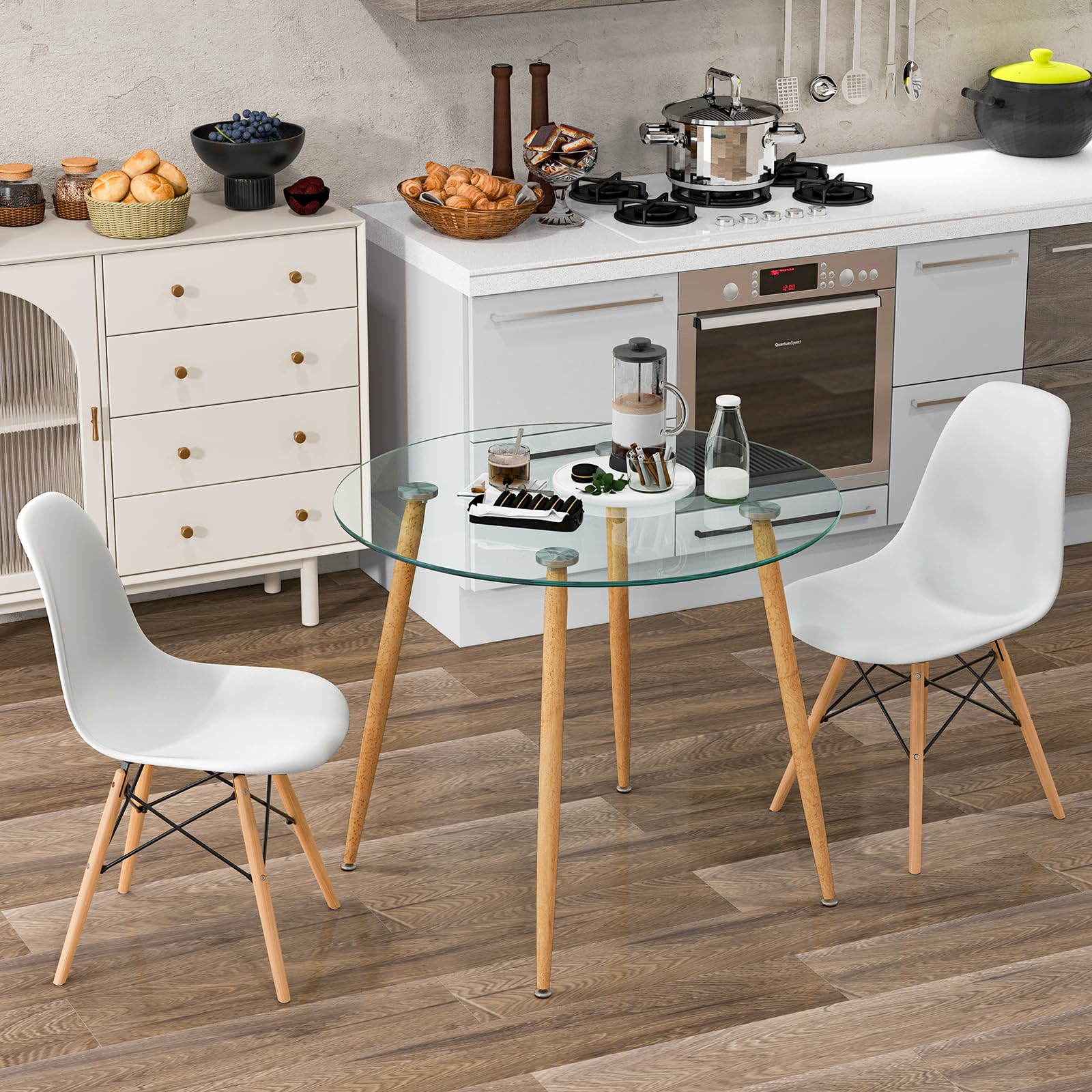 Amazon.com - Giantex Dining Table Set for 2, Modern 3-Piece Dining Room ...