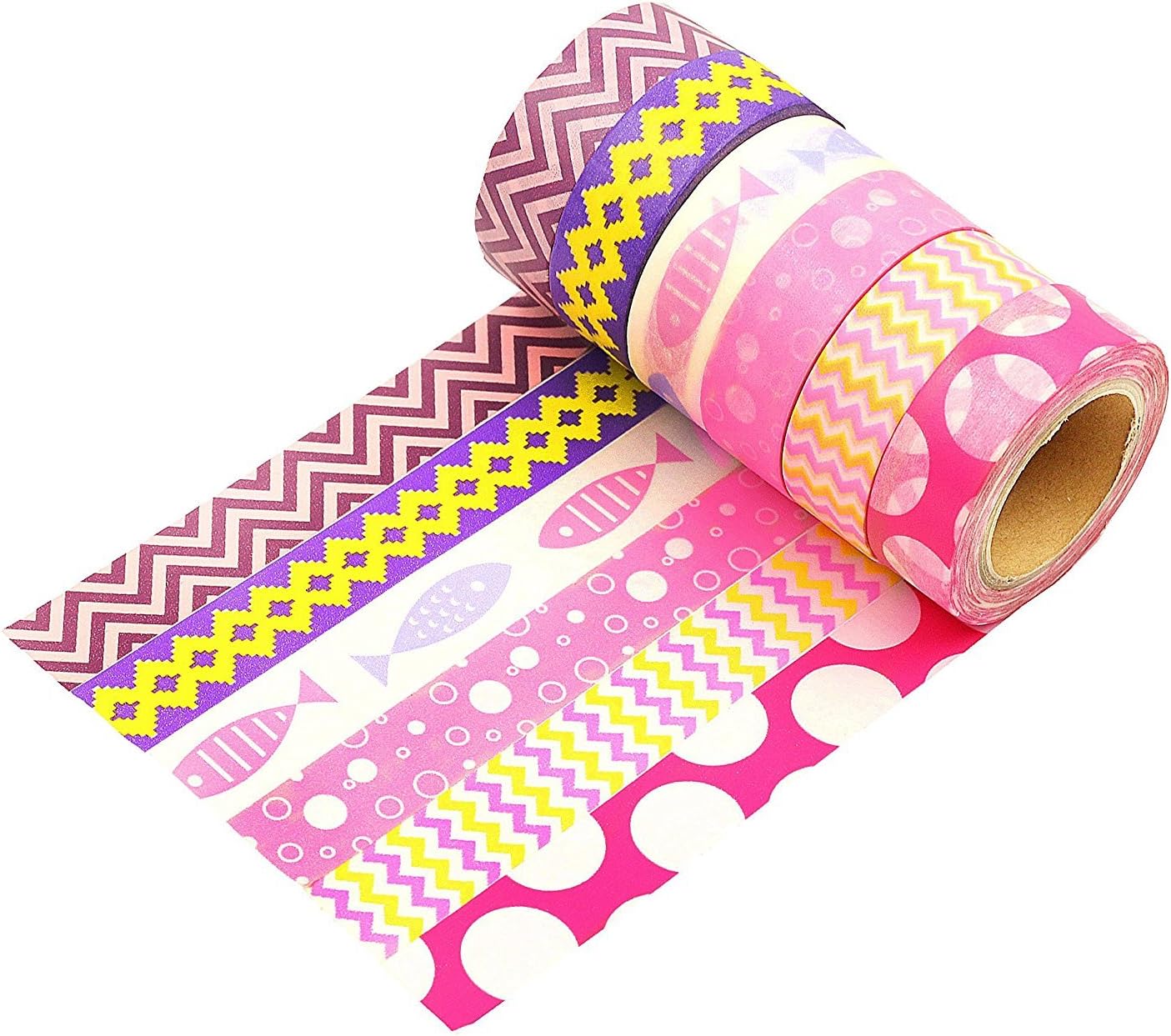Wise Bird Pink Purple Washi Tape Fun Gift Wrap Decorative