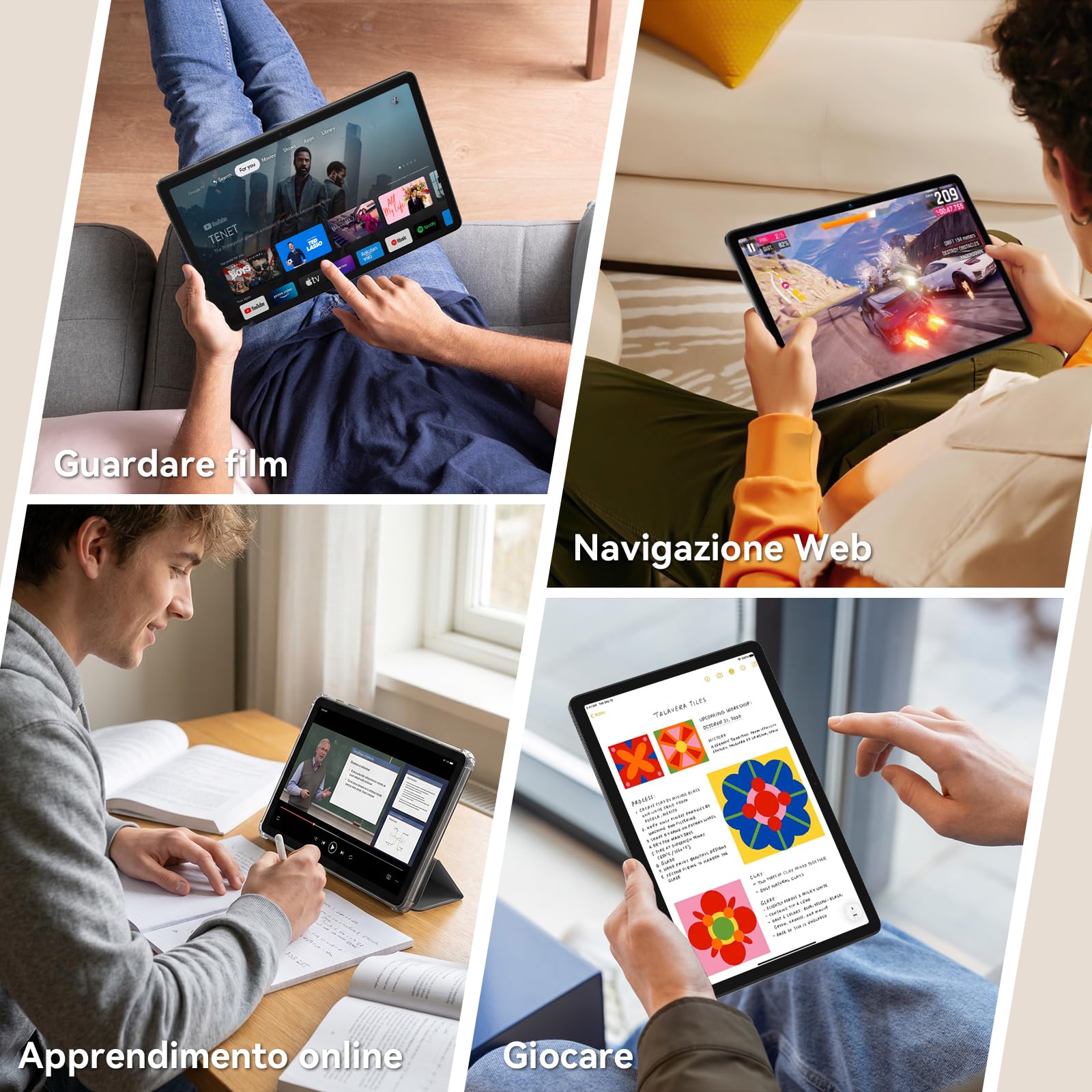 TABWEE Android 16 Tablet 11 Pollici - 24GB RAM+128GB (2TB TF) | Octa-core, 90Hz Display, 8000mAh, 13MP+8MP, Widevine L1, Gemini AI, GPS, Tablet in Offerta (Garanzia di 4 Anni)