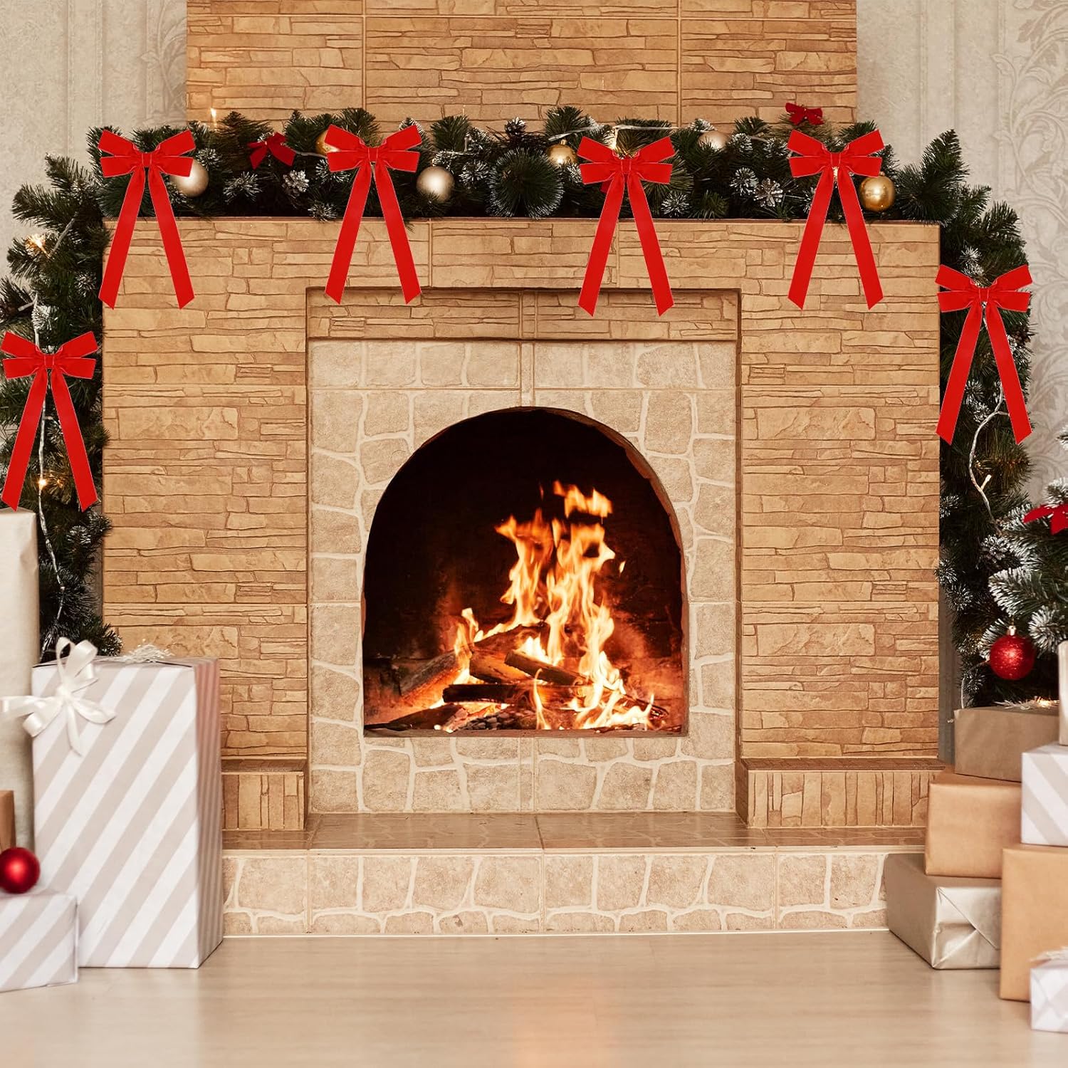 12Pcs Red Velvet Ribbon Bows, Velvet Bow Cake Decorations Ornaments Bows, Vintage Elegant Ribbon Bow for Cake, Champagne Glass Decorations | Party, Wedding & Birthday Supplies - Image 6