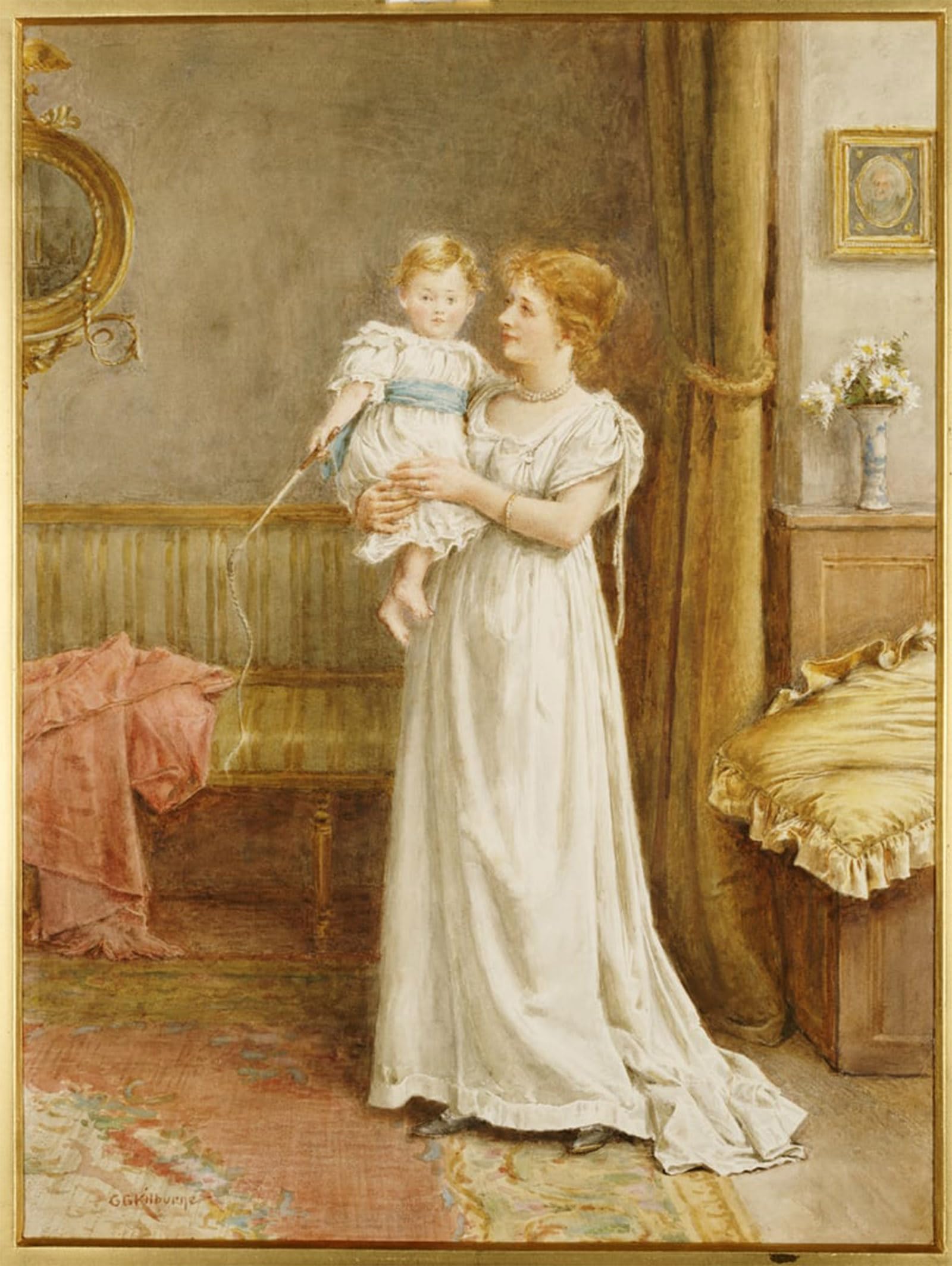 SERENDIPITP Vintage Picture Print on Canvas Wall Art Poster the Master of the House by George Goodwin Kilburne Artwork Print Poster for Wall Decor 60x90cm
