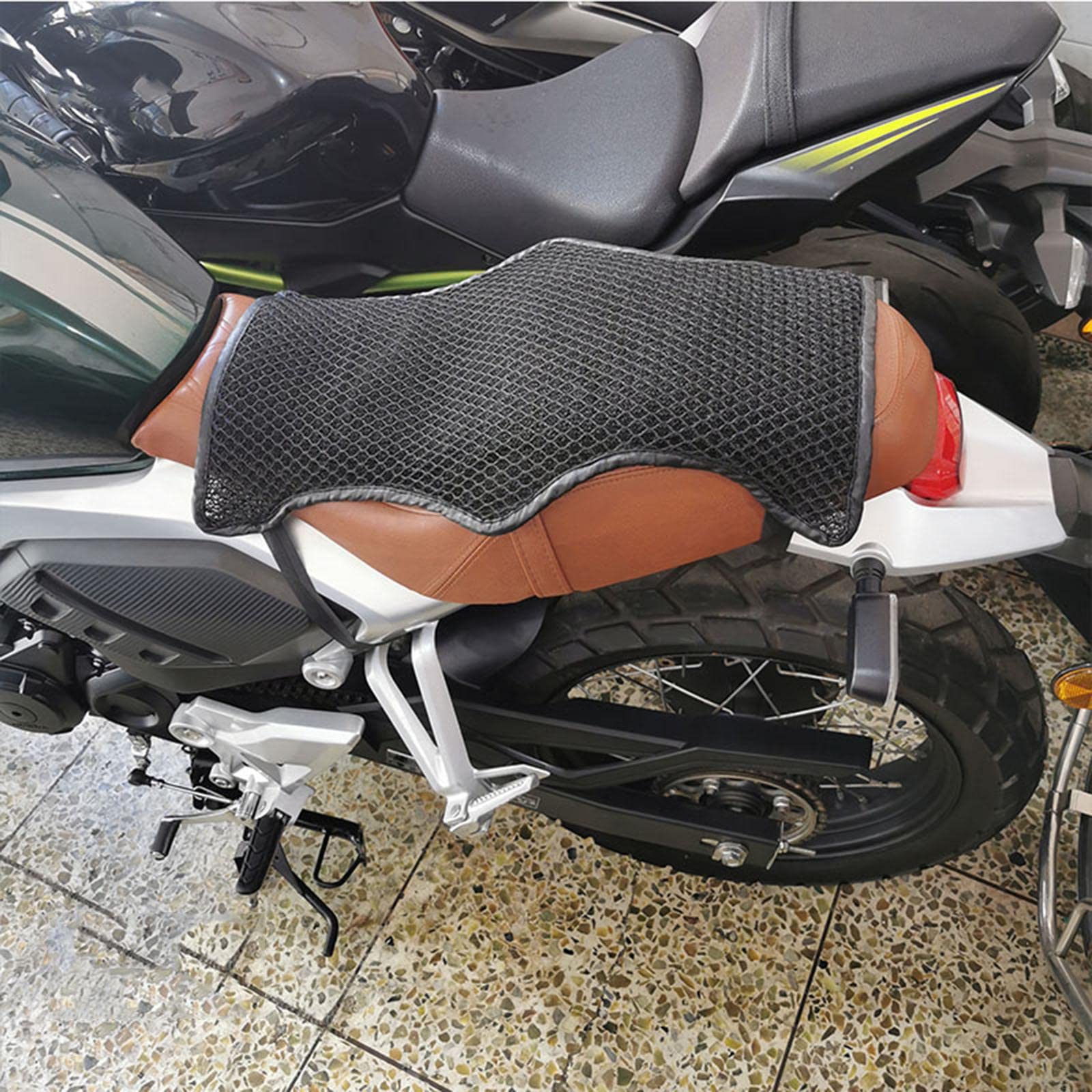 3er Set Motorrad Sitzkissen Anti-Rutsch Beifahrer Fit für Touring Motorrad XL schwarz