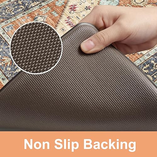 Vista 14 de KIMODE - Juego de 2 tapetes de cocina bohemios, antifatiga, antideslizantes, impermeables, ergonómicos, acolchados, cómodos, para lavandería, Caqui