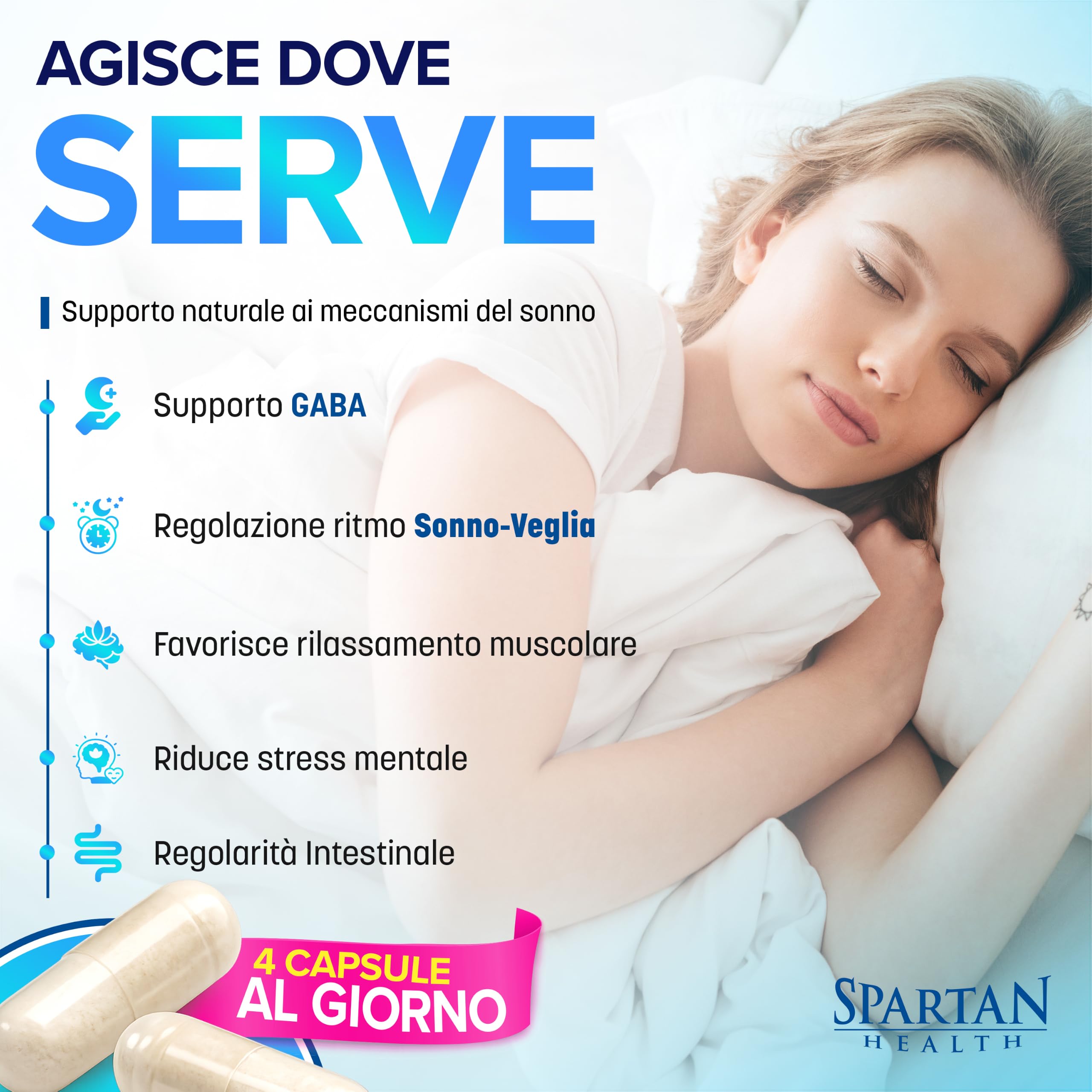 Spartan Health – MagMax – Complesso di Magnesio 6-in-1 con Vitamina D – Magnesio per Dormire, Crampi e Stanchezza Fisica e Mentale – Integratore Magnesio Bisglicinato e Citrato – 120 Capsule