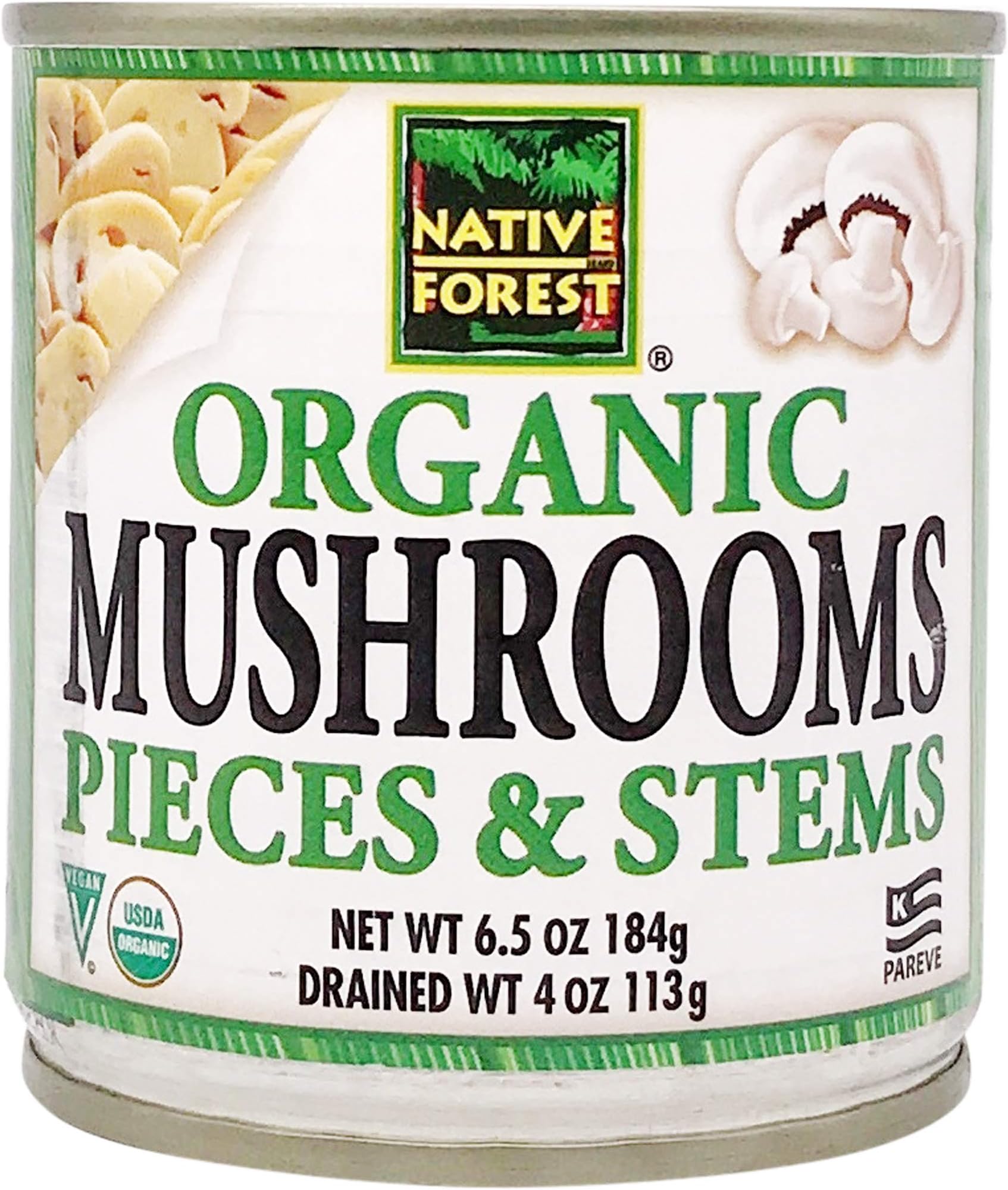 Native Forest Mushroom Pieces and Stems, 4 Oz