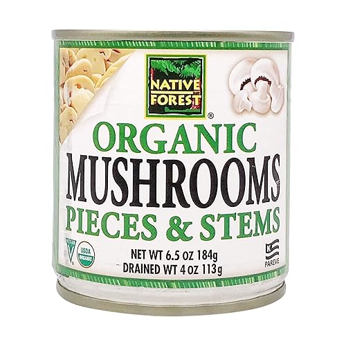 Native Forest Trozos y tallos de hongos, 4 onzas