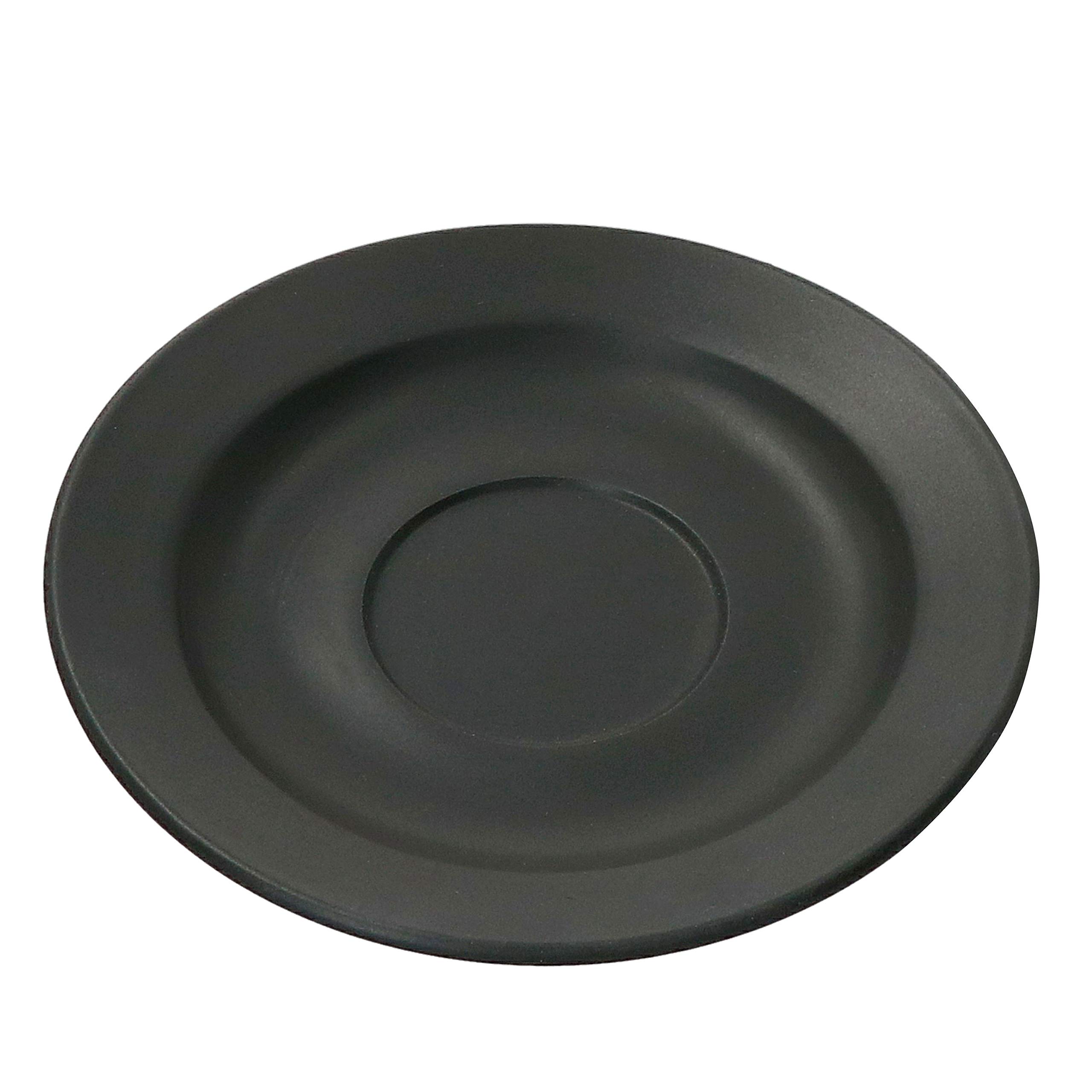 MamboCat 18-teiliges Kaffee-Service Lampart Nero I modernes Steingut-Geschirr-Set für 6 Personen - im modernen Ethno-Stil I Tassen Unterteller Kuchenteller I Kaffeeservice 6 Personen Schwarz matt