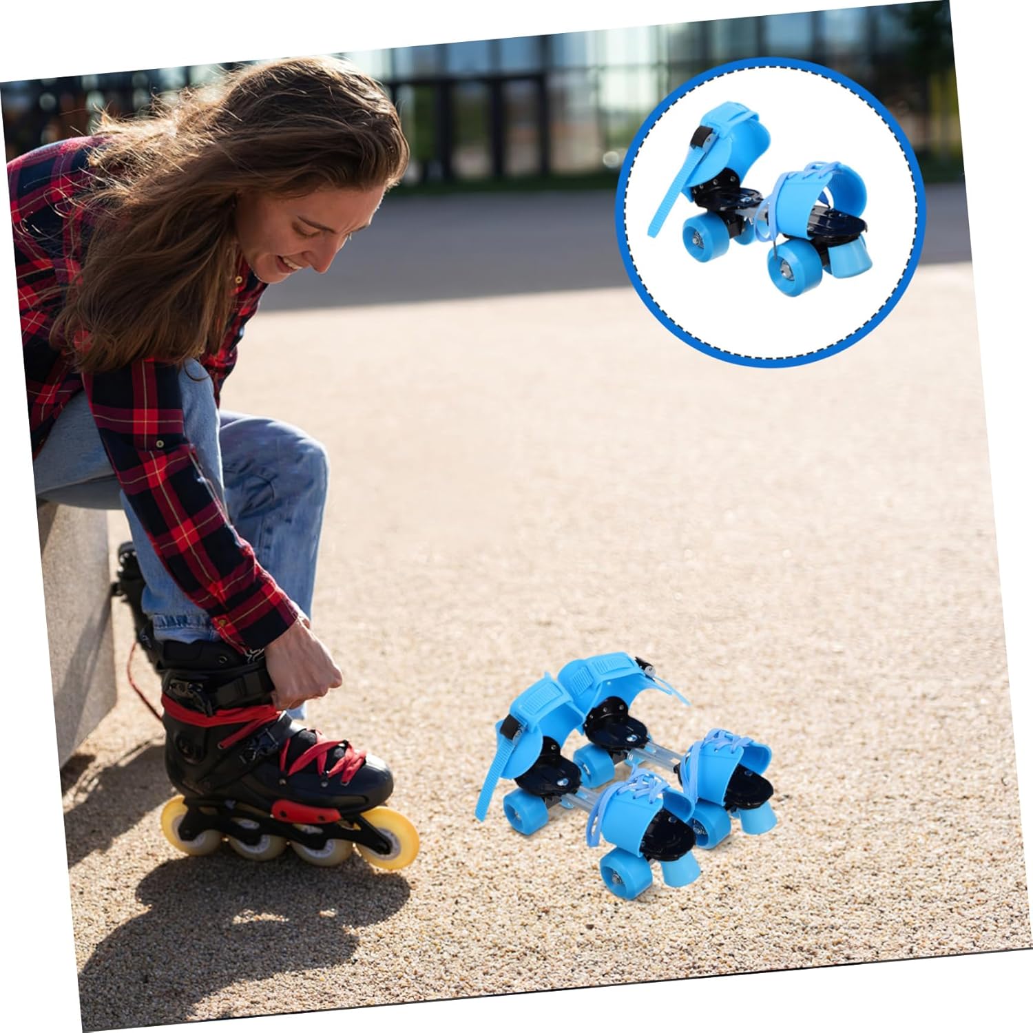 ibasenice Adjustable Roller Skates for Boys and Girls Wheels Simple Design Training Skating Shoes Skating Supply for Toddlers and Young Boy Girl Outdoor Sports