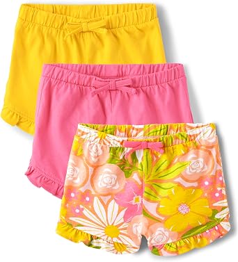The Childrens Place baby-girls And Newborn Cotton Pull on Everyday Shorts