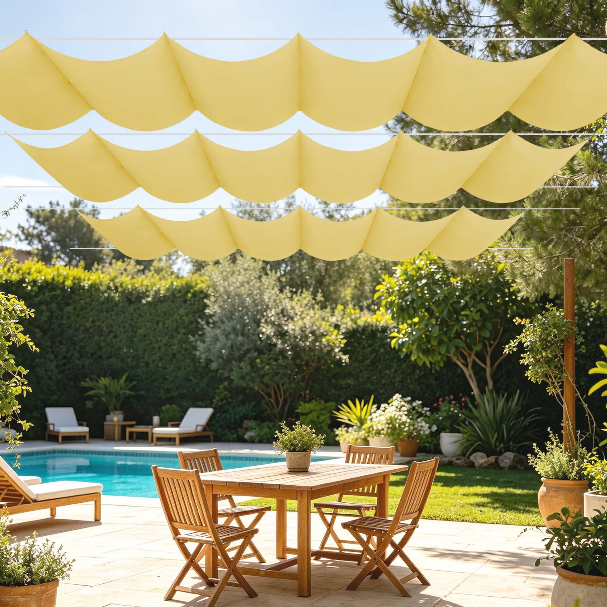 Toile d'ombrage rétractable 150x200 pour aménager un coin fraîcheur de terrasse