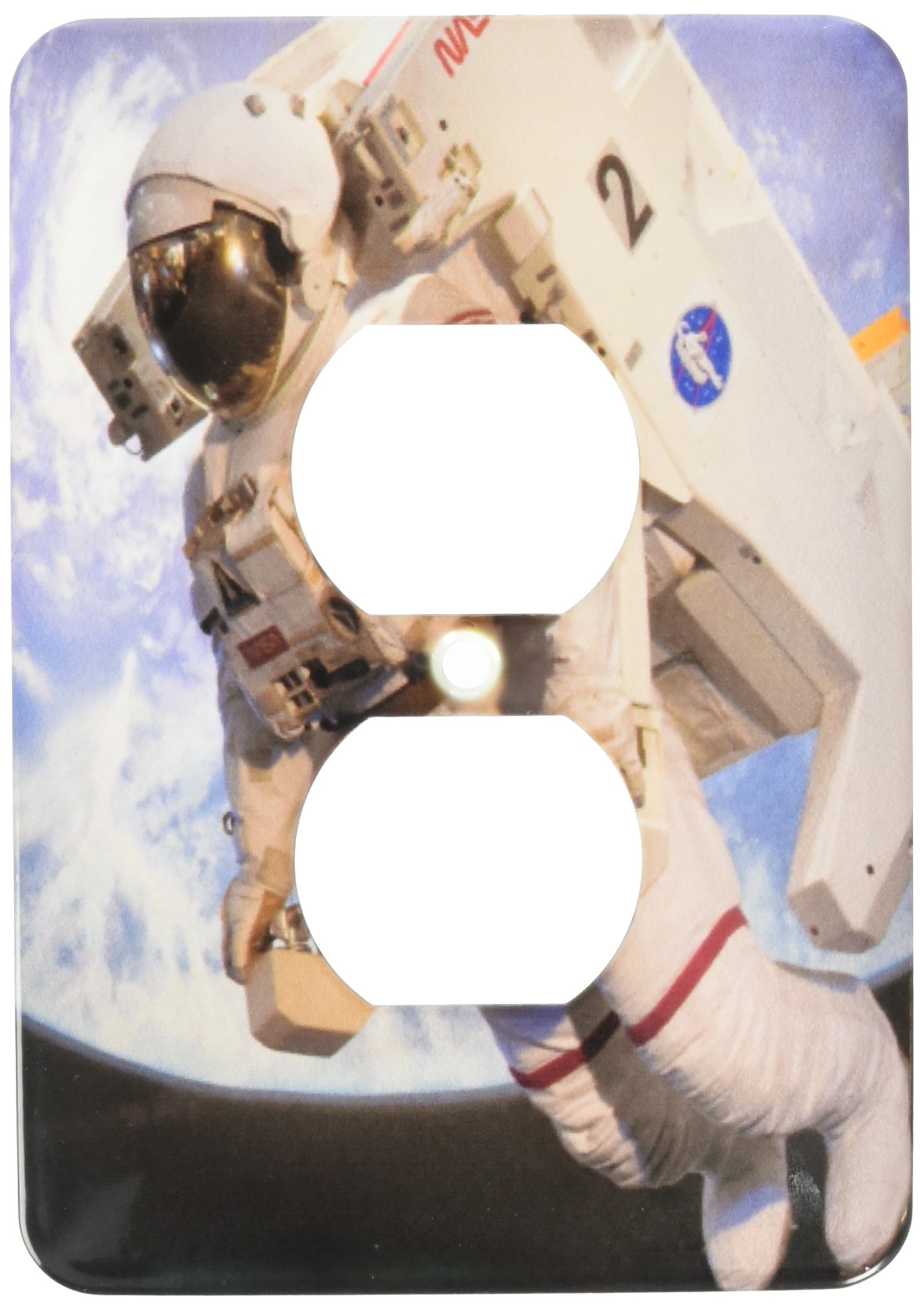 Cache 2 prises NASA Houston lsp_94502_6 pour masquer vos plaques murales ternes