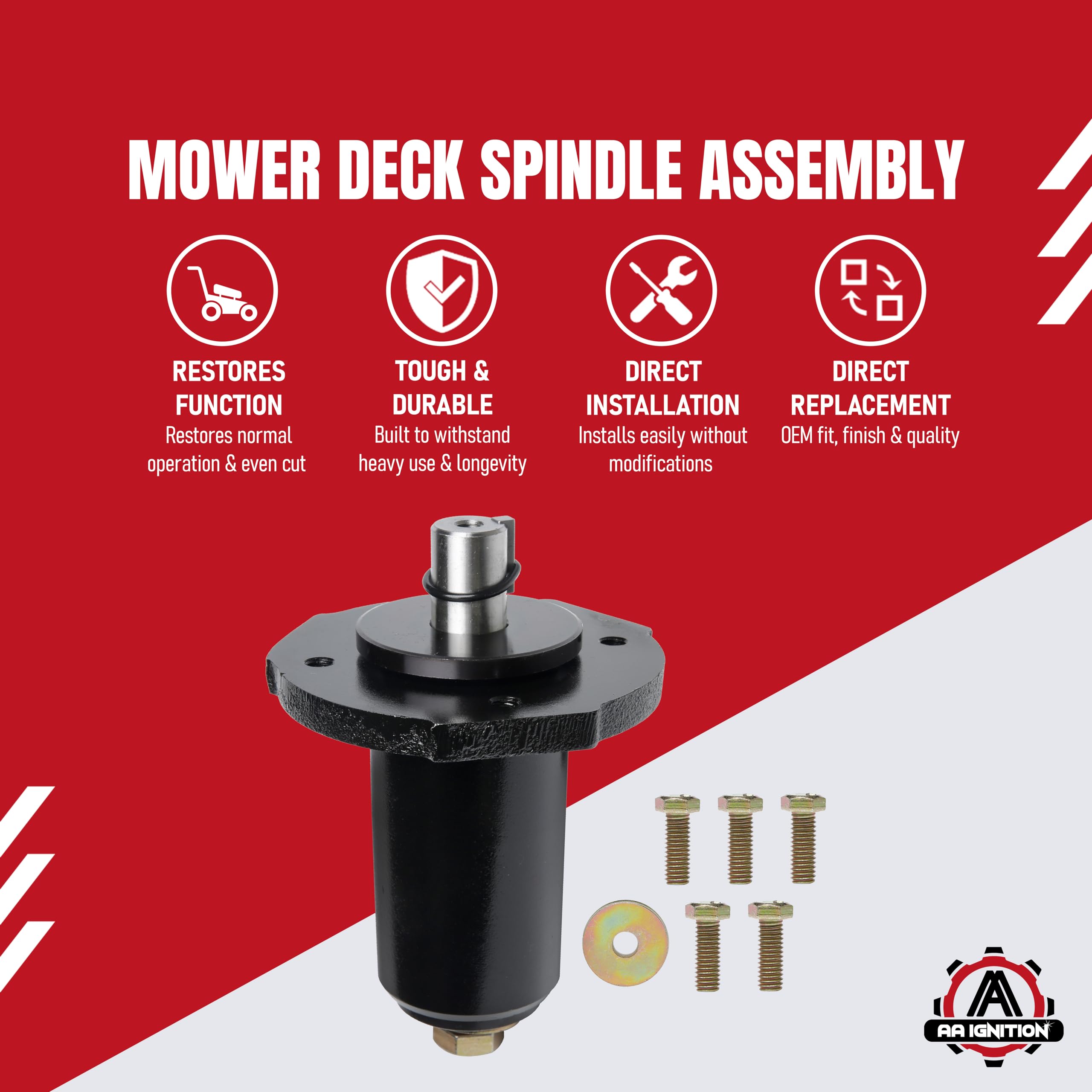 Replacement Deck Spindle Assembly - Compatible with Ariens and