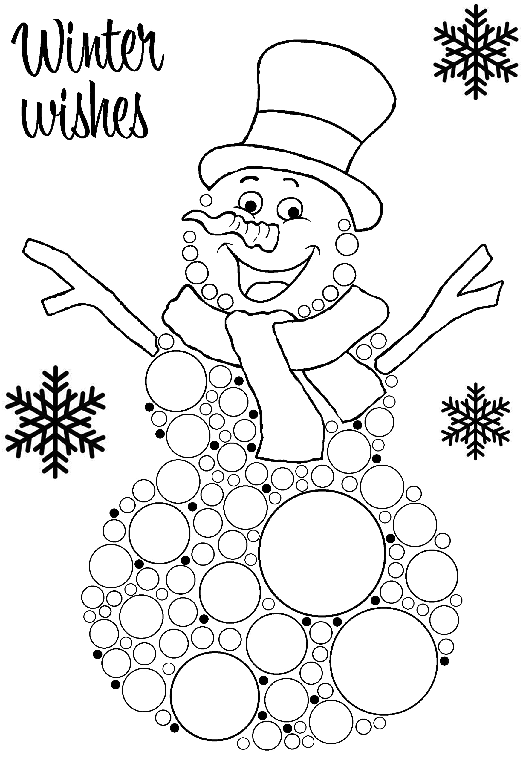Woodware Transparent Jane Gill-Big Bubble-Snowman-Clear Magic Stamp, A6, (Jgs819)