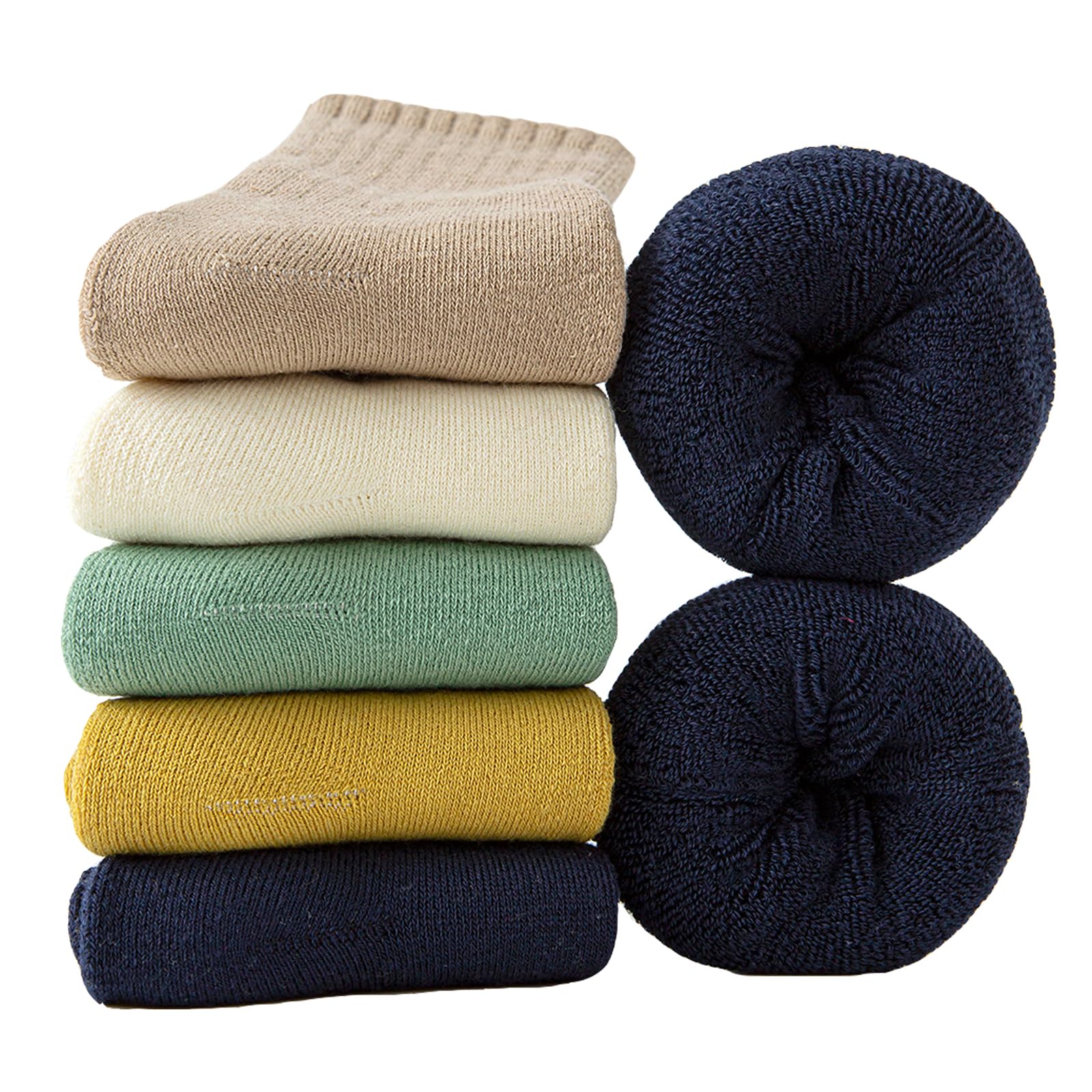 VoJoPi Womens Thermal Socks Warm Wool Hiking Walking Thick Cozy Ladies Boot Work Socks 5 Pairs,Uk 4-8