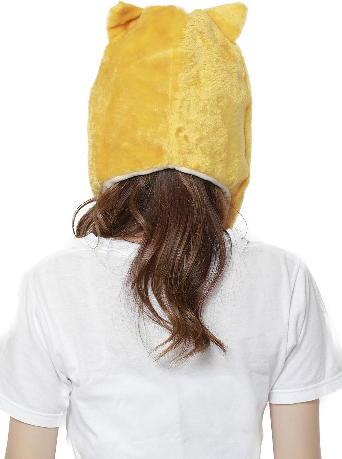 SAZAC Shiba Inu Dog Fluffy Beanie Cap Soft Warm Winter Head wear Yellow
