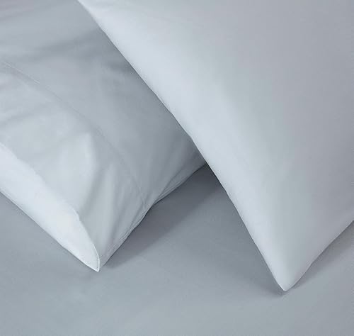 Miniatura 3 de Chezmoi Collection Juego de sábanas de sarga de algodón 100% de 250 hilos, tamaño King, 4 piezas, suaves, transpirables, lisas, de 16 pulgadas de