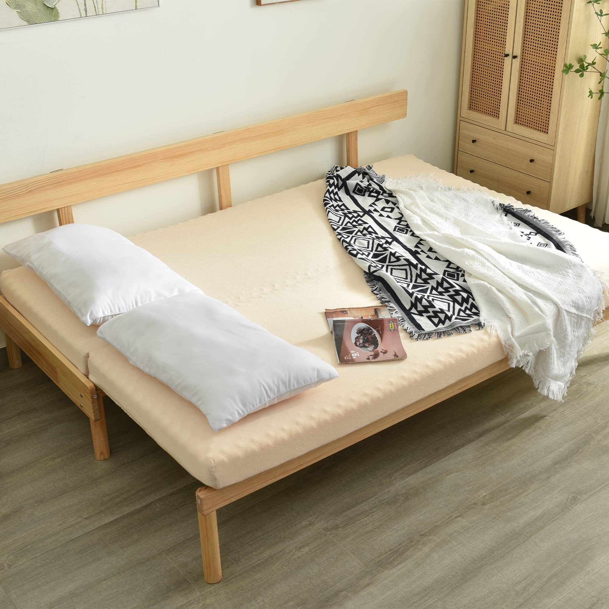 Amazon｜高反発マットレス ダブル 二つ折り 超低ホル ベッドマットレス  