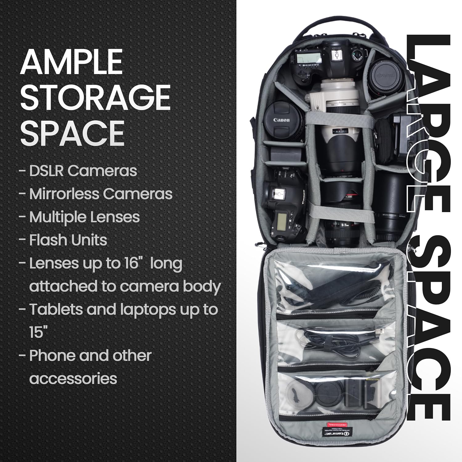 Tamrac Anvil Slim 15 Camera Backpack for Photographers DSLR Camera Bag with Laptop Compartment, Professional Photography Backpack, Camera Bag with Tripod Holder, Camera Carrying Case, Black