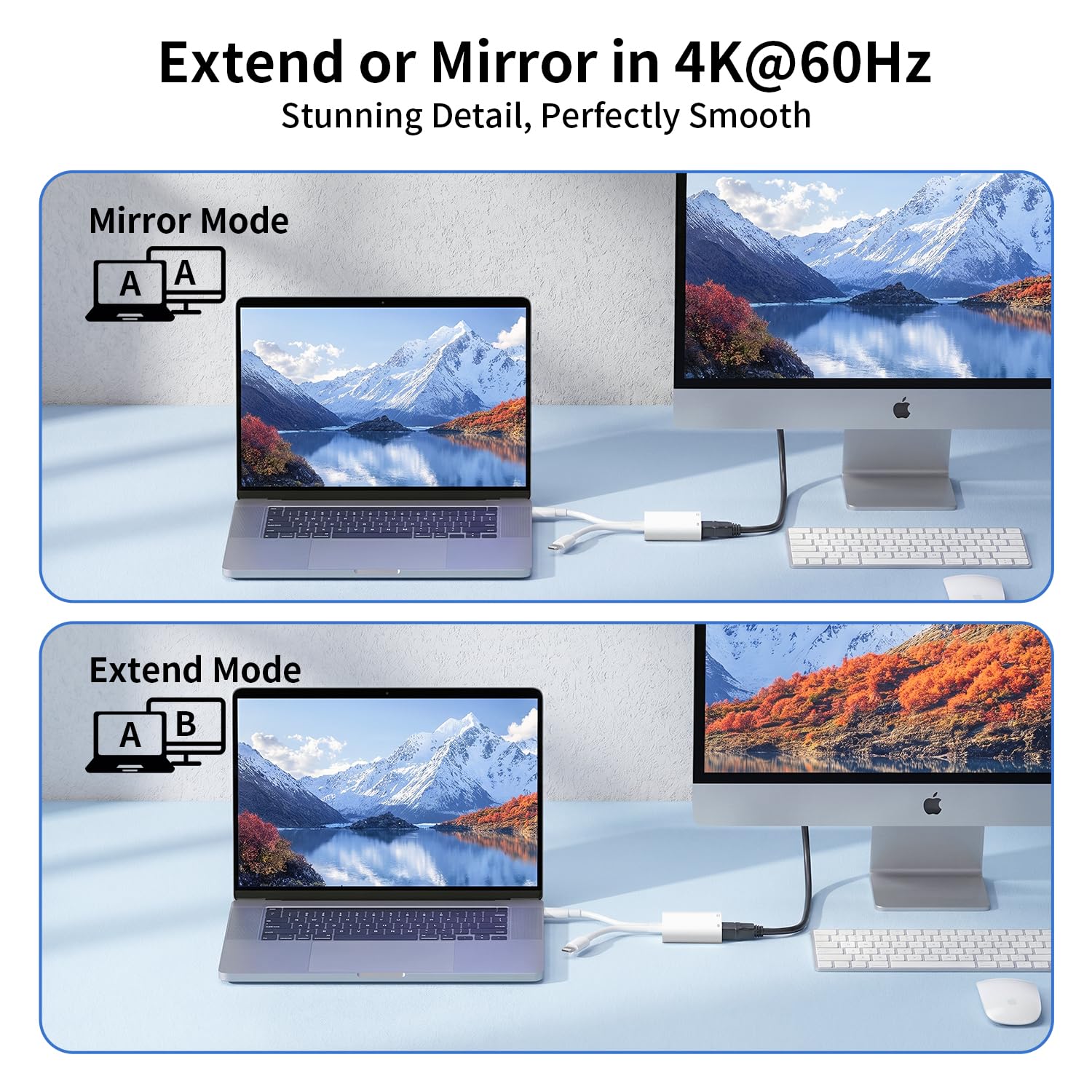 Adattatore USB-C e Lightning a HDMI per iPhone, MFi Lightning Digital AV Adapter per iPhone 14/13, 4K@60Hz 100W Adattatore USB-C a HDMI per i Phone 17/16/15/iPad/MacBook/Galaxy a TV/Monitor/Proiettore
