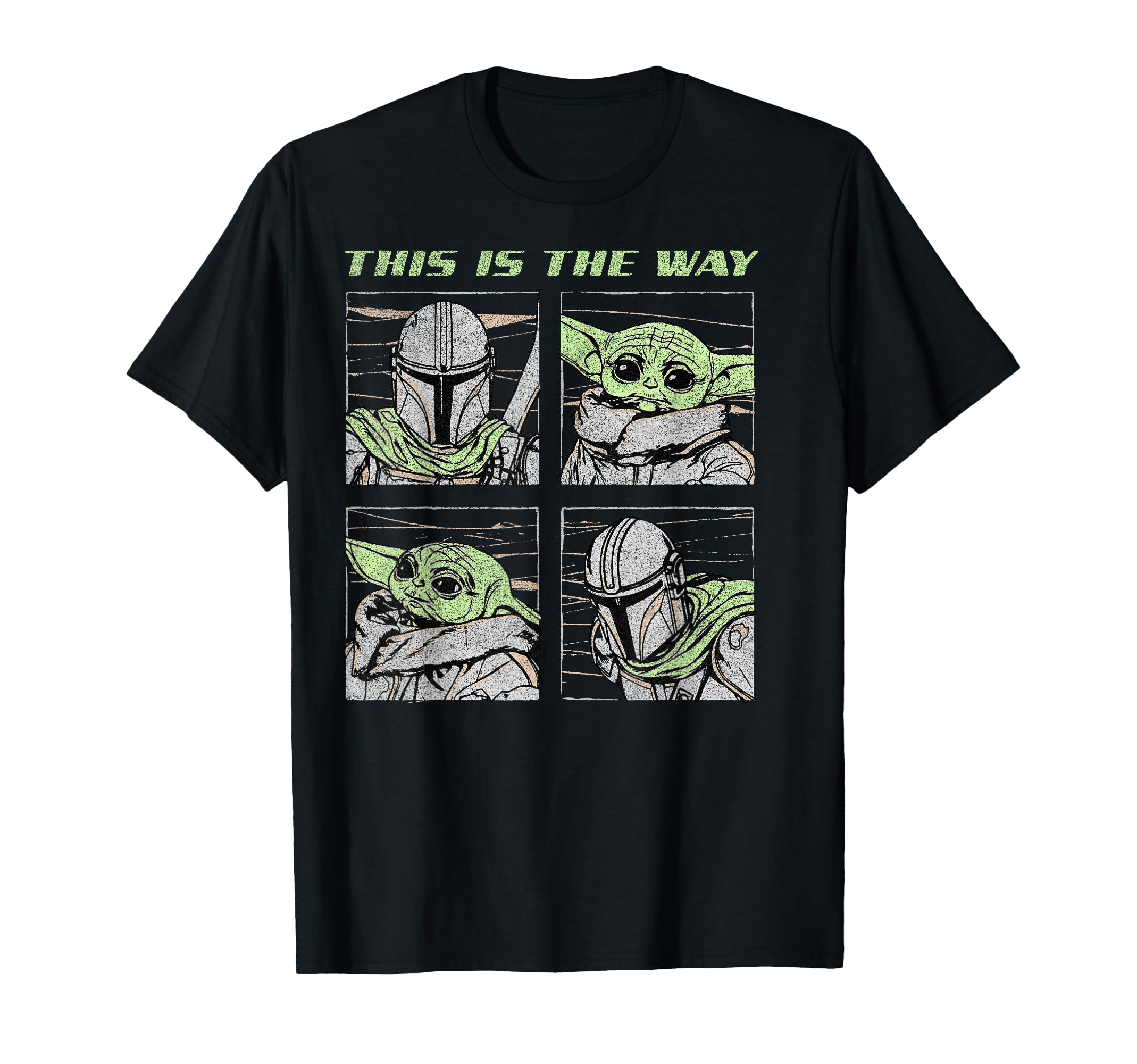 T-shirt Star Wars Mando en coton premium imprimé comic strip - 2
