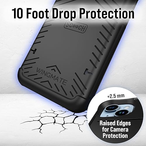 Miniatura 5 de Scooch Wingmate - Funda para iPhone 1212 Pro con tarjetero y ranura oculta para tarjetas y protección RFID para 3 tarjetas, protección contra caídas