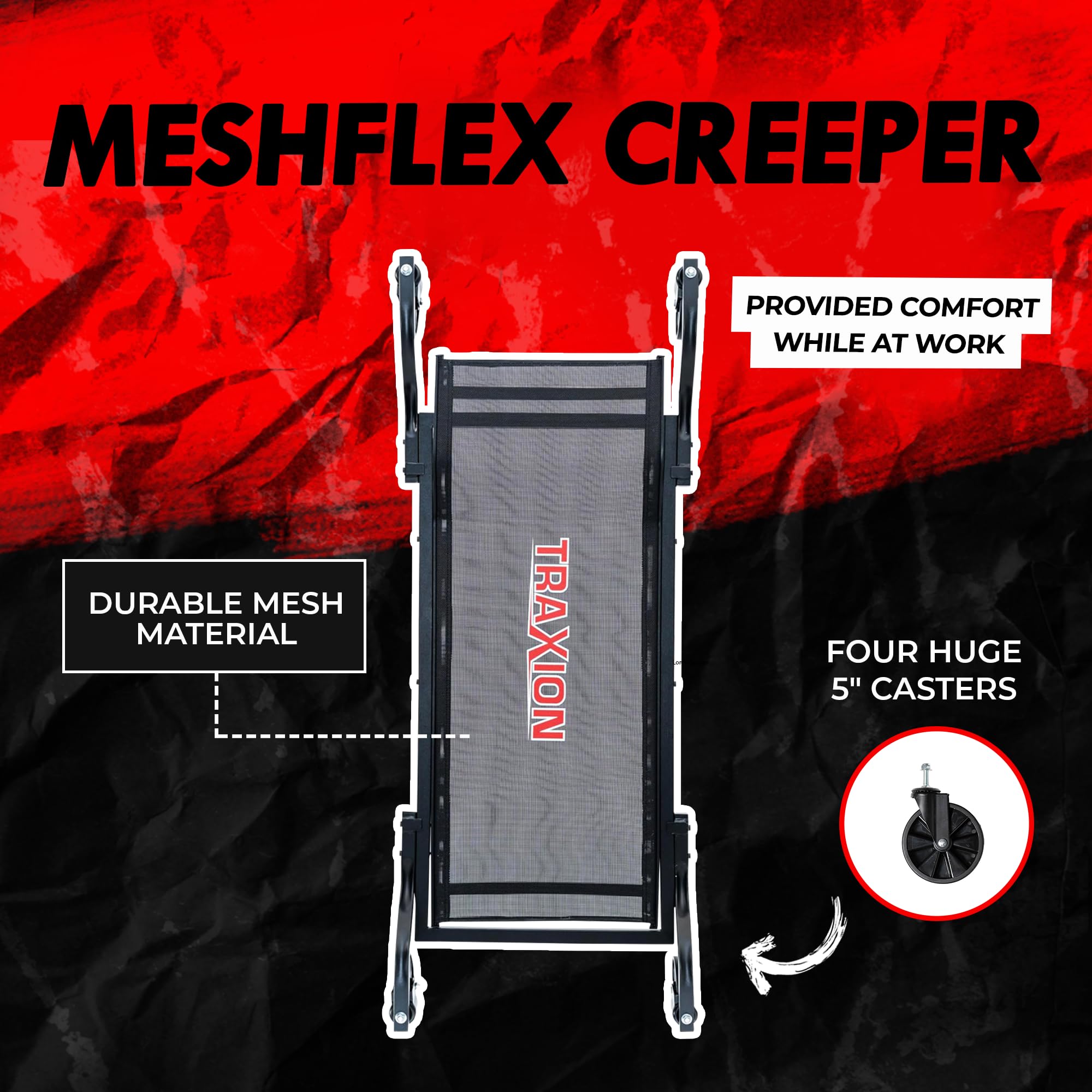 Amazon.com: Traxion New Progear MeshFlex Creeper 400lb