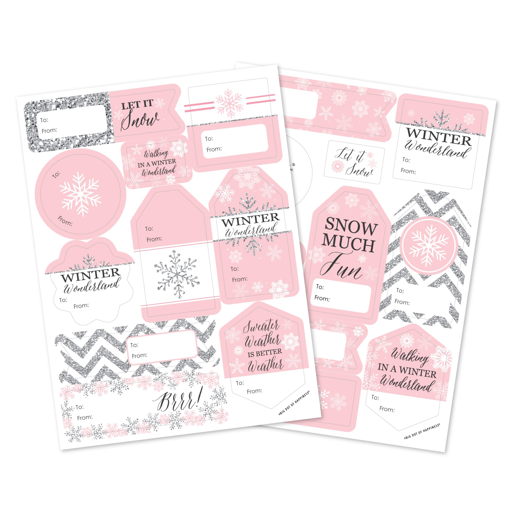 Autocollants flocon de neige rose pour réussir sa décoration de table