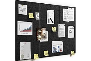 Large Felt Cork Board for Office - Adhesive Bulletin Board Tiles
